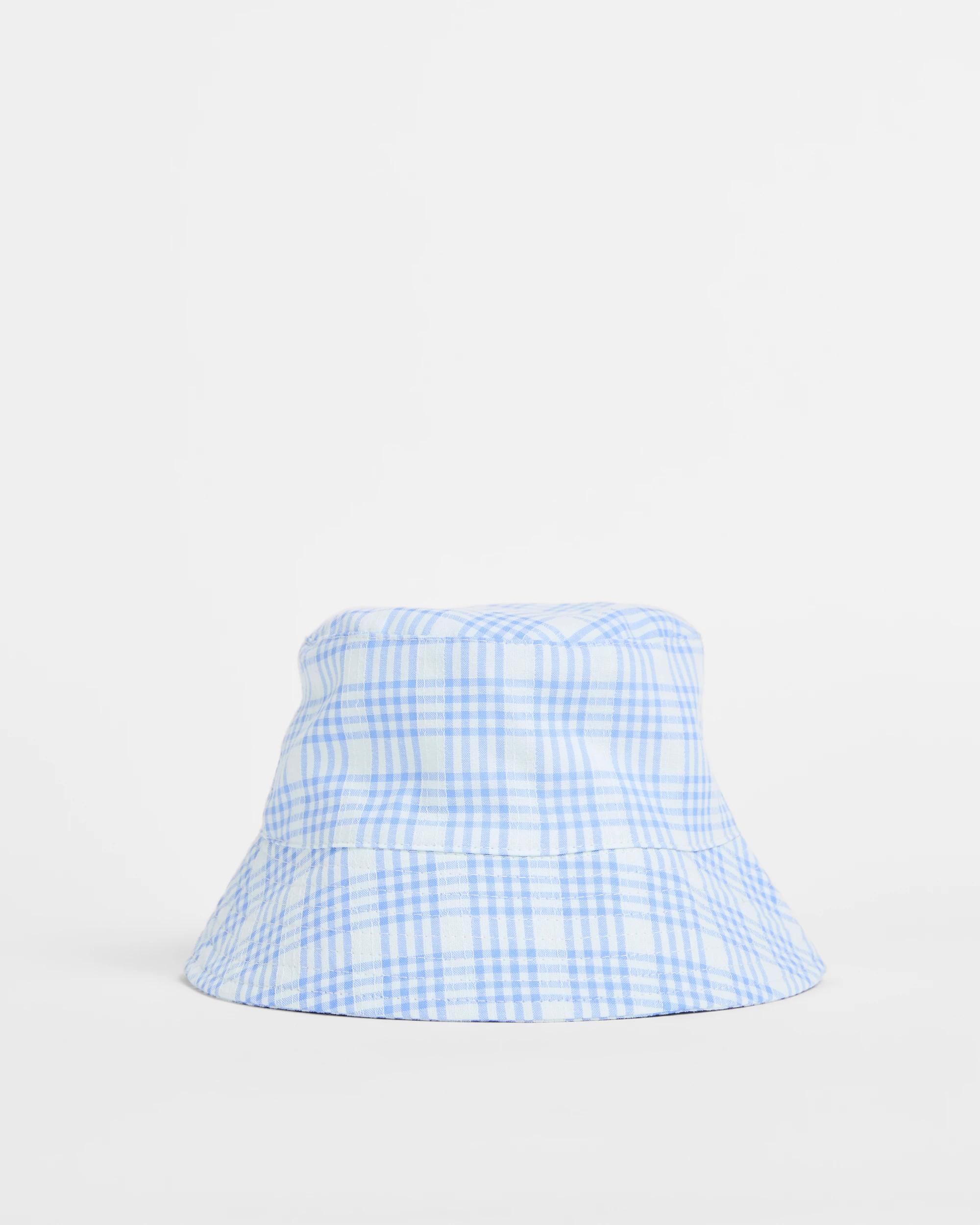 1 Target Baby Gingham Seersucker Bucket Hat BLUE, 1 of 2