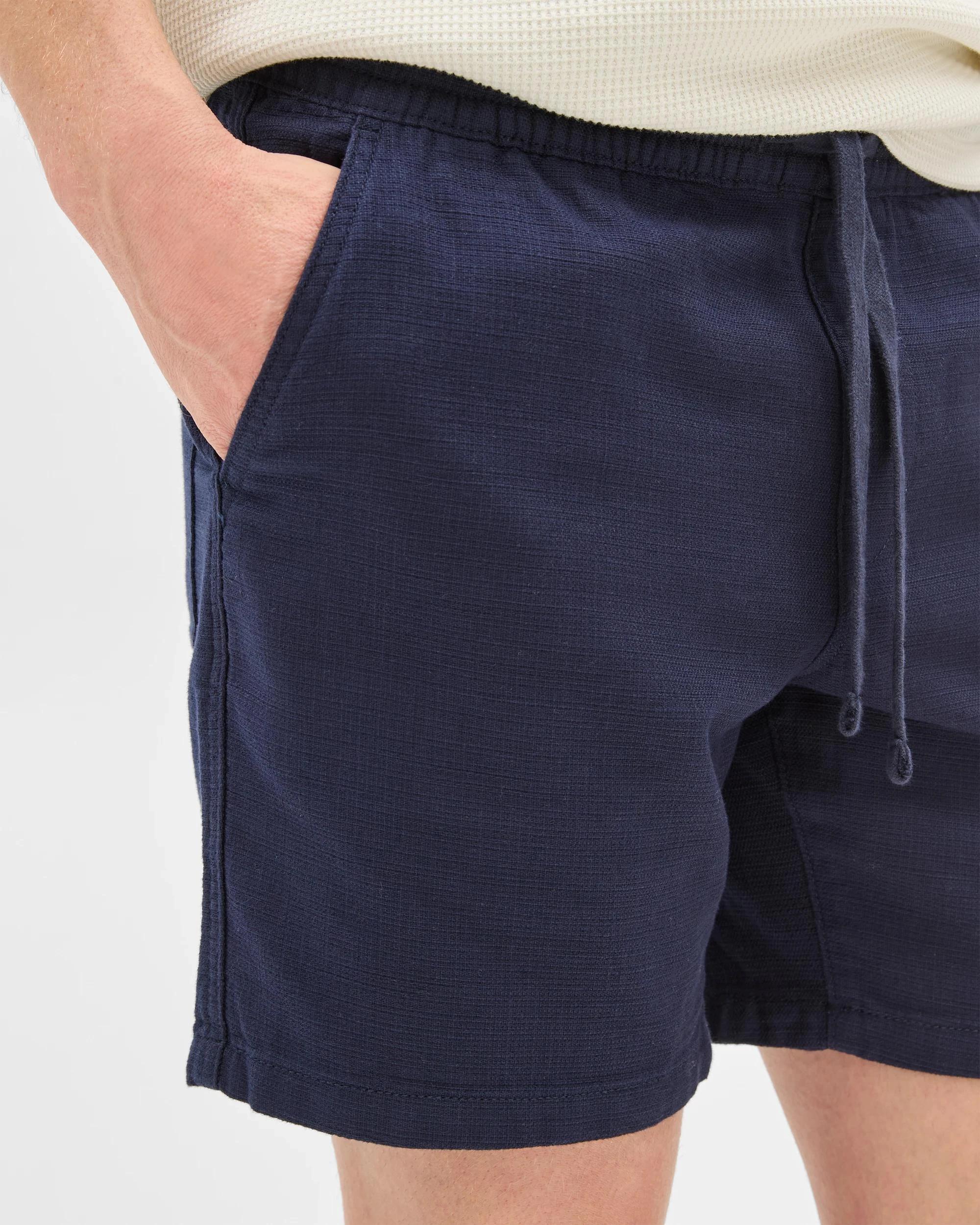 5 Target Australian Cotton Textured Shorts NAVY BLUE, 5 of 7