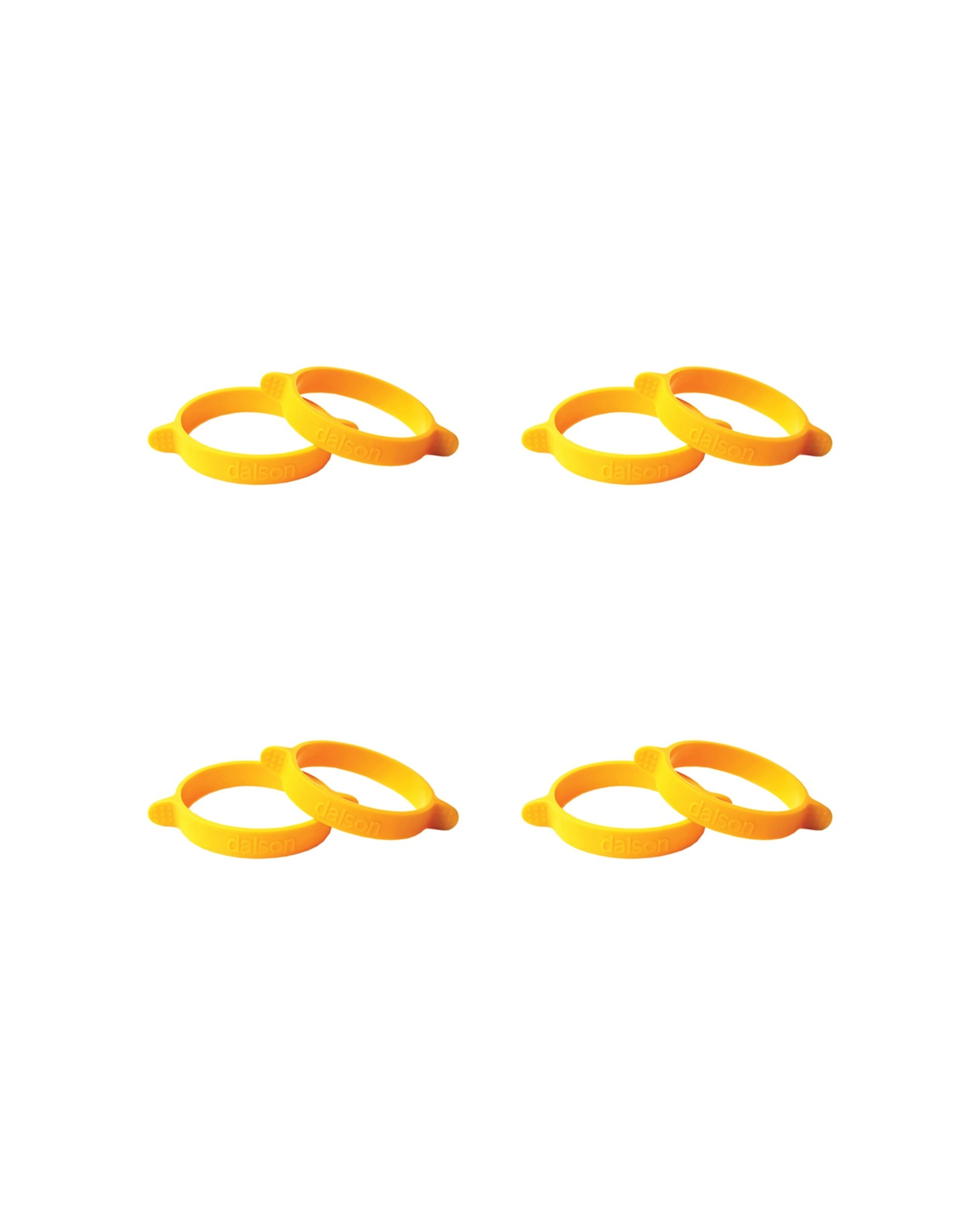 1 Appetito 4x 2pc Pansafe Silicone Egg Rings Home Kitchen Cooking - Yellow, 1 of 3