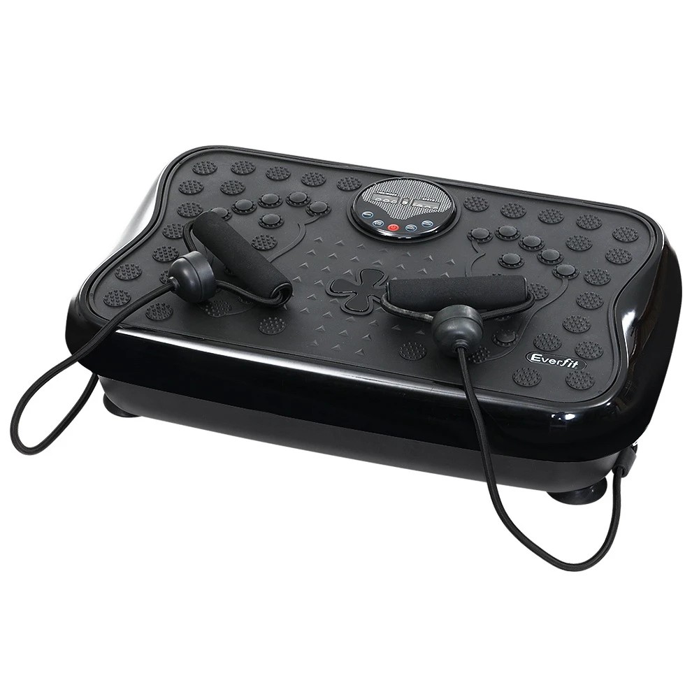1 Everfit Vibration Machine Platform Vibrator With Resistance Rope Home Gym - Black, 1 of 7