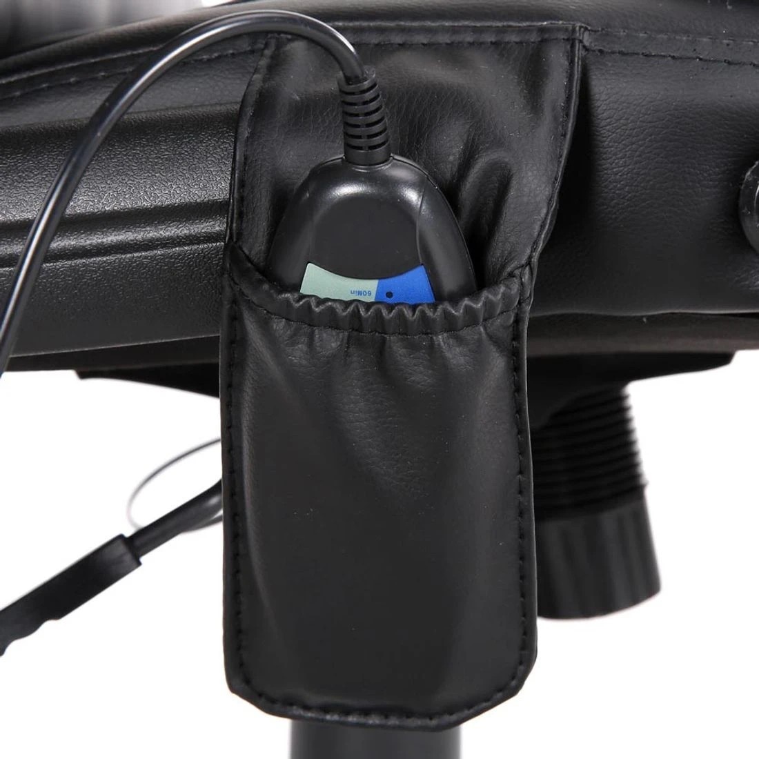 8 Artiss 8 Point Massage Office Chair Heated Seat Recliner PU - Black, 8 of 9