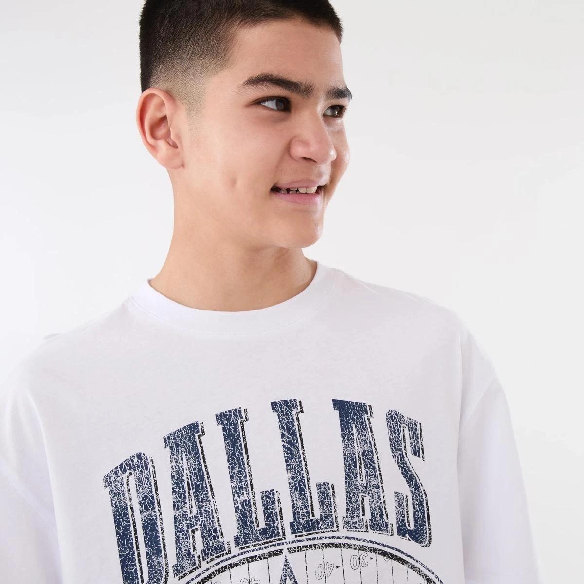 3 Official NFL Kids Youth T-shirt DALLAS WHITE, 3 of 6