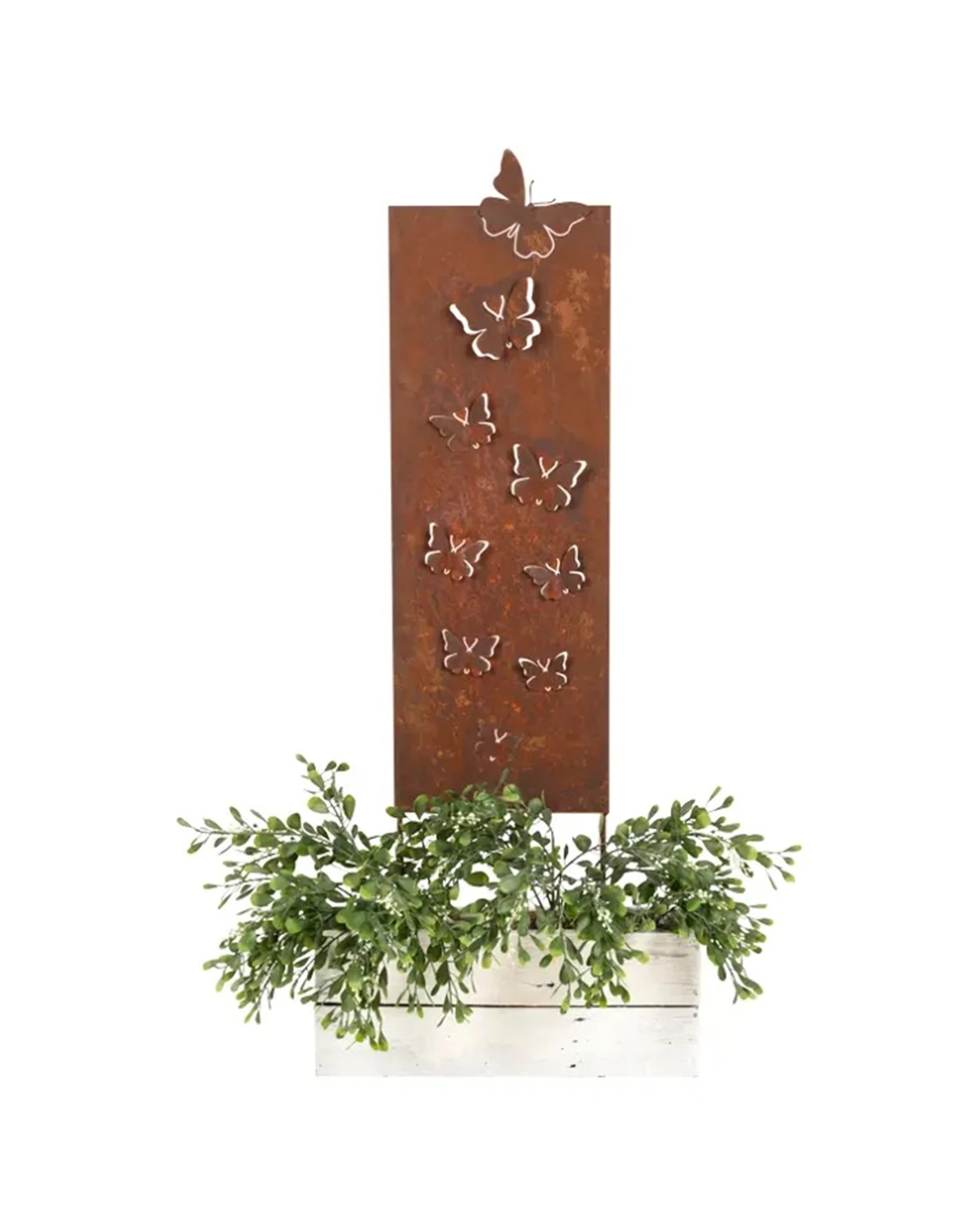 Alfresco Butterfly Screen Decorative Metal Garden Stake Sculpture ...