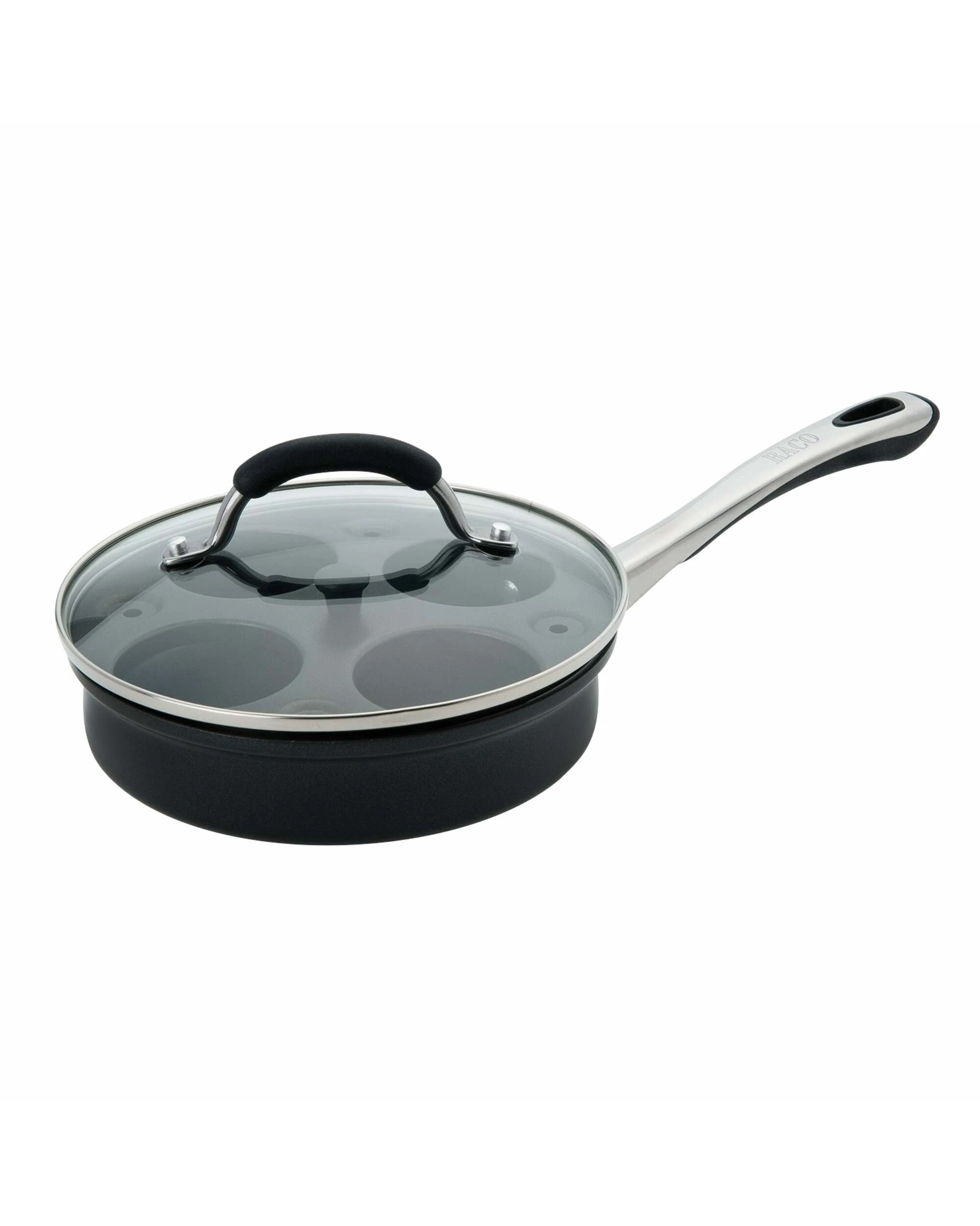 1 RACO Contemporary Nonstick Induction Egg Poacher 20cm - Black, 1 of 2
