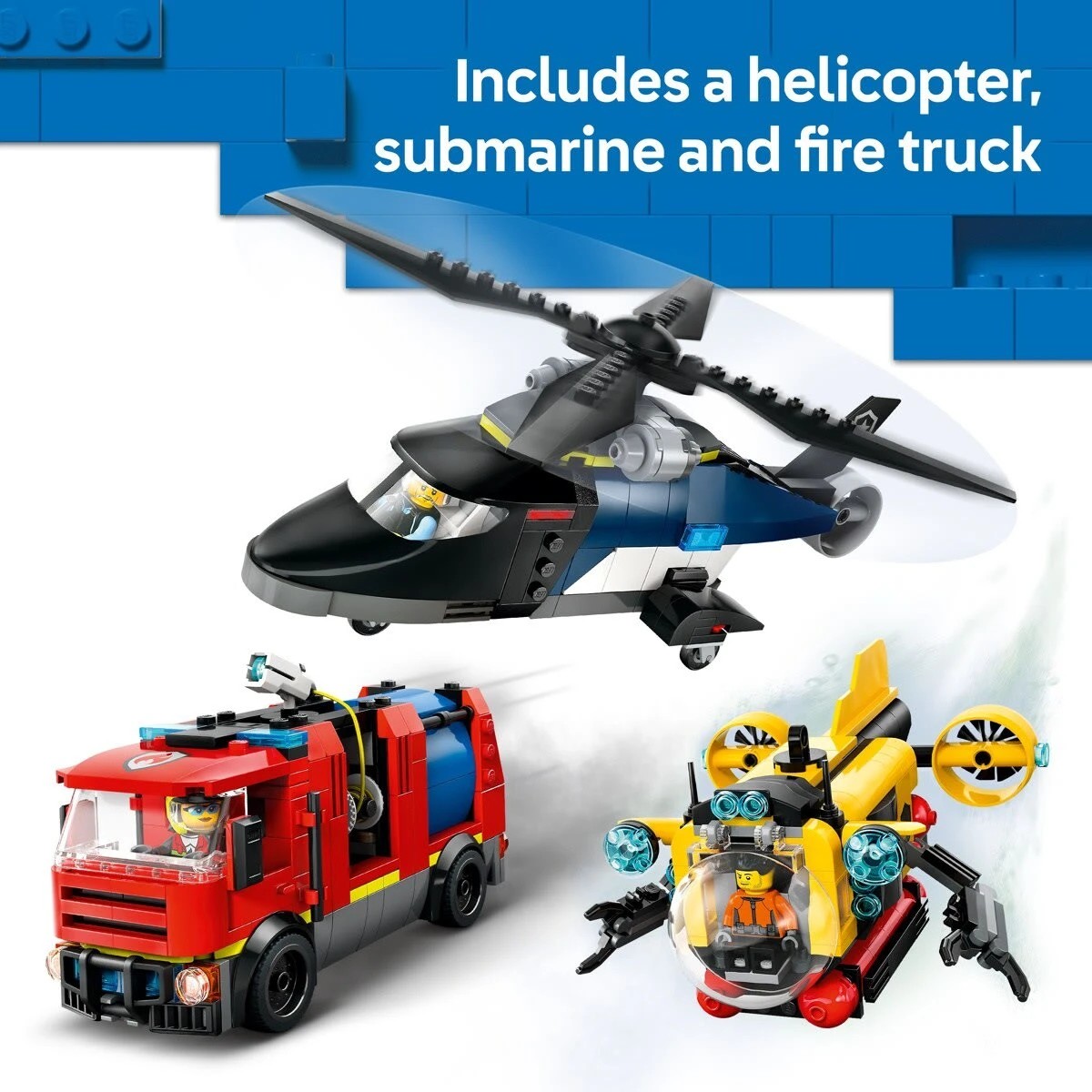 5 LEGO City Helicopter, Fire Engine & Submarine Remix 60462, 5 of 9