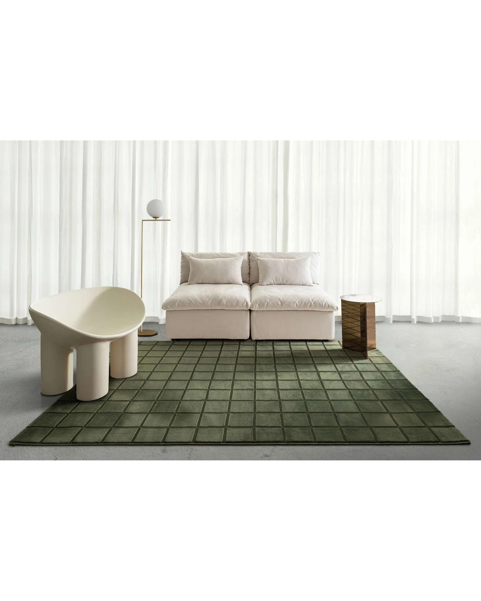 2 Loopsie Jerada Textured Moss Rug-370cm x 280cm - Green - Green, 2 of 10