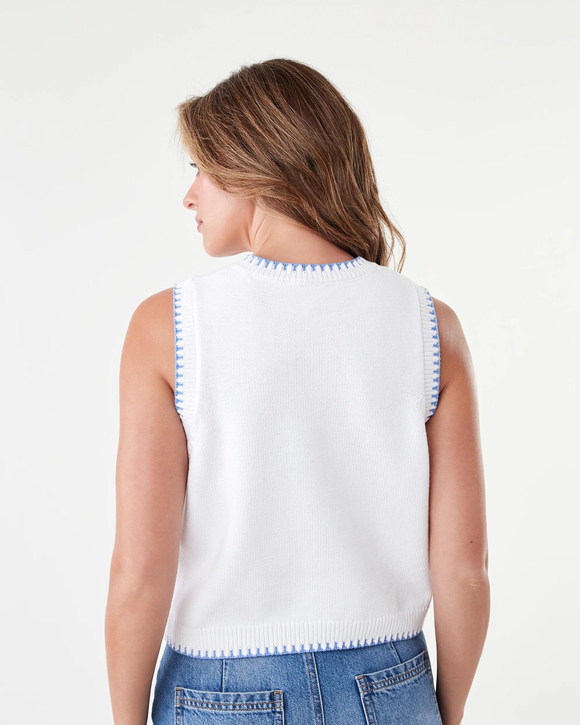 3 Jacquard Vest Blu Fish, 3 of 7