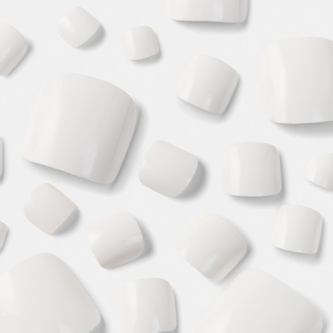 4 OXX Cosmetics 24 Pack Artificial Toenails with Adhesive - White, 4 of 5