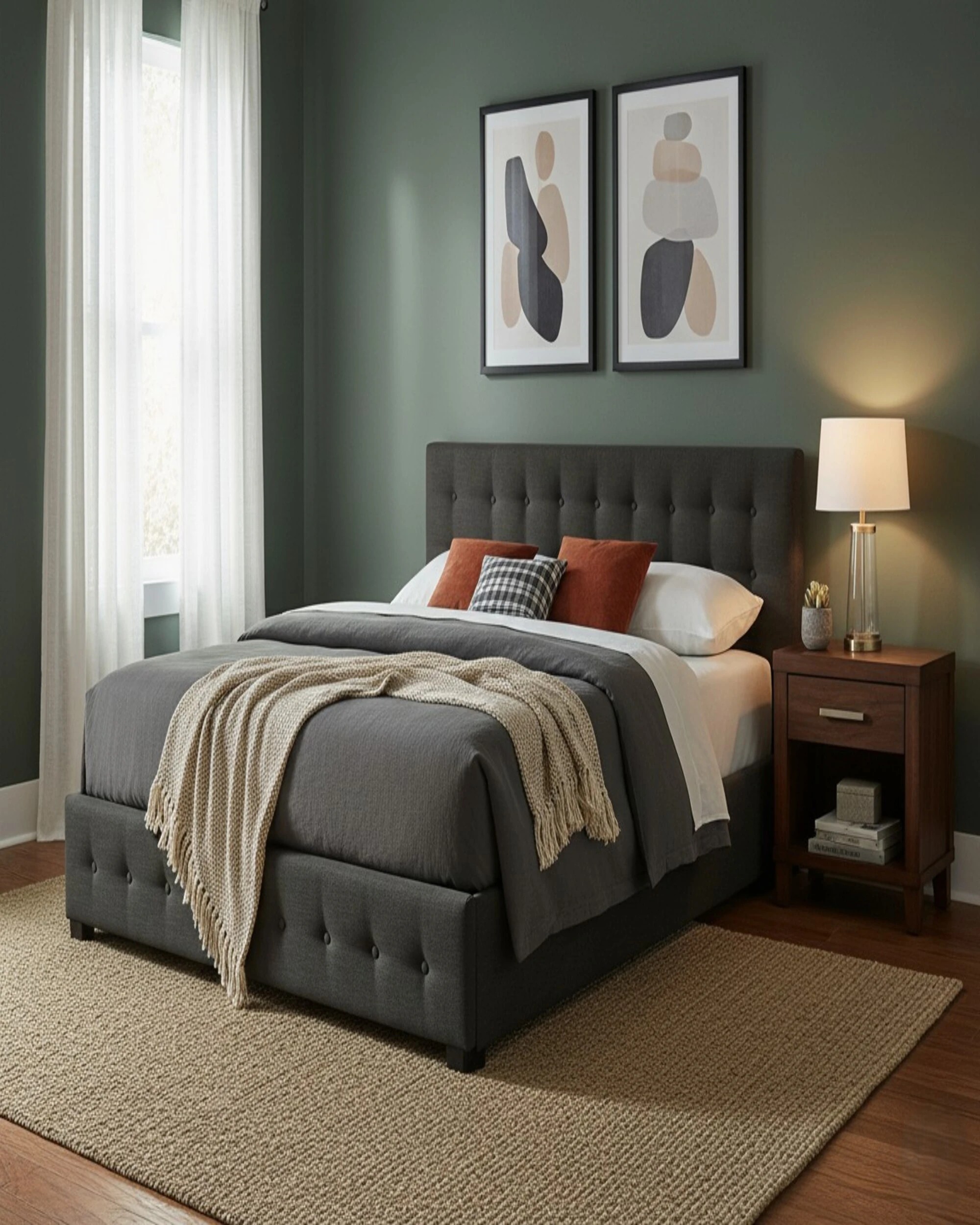 7 Levede Fabric Queen Bed Frame - Dark Grey, 7 of 7