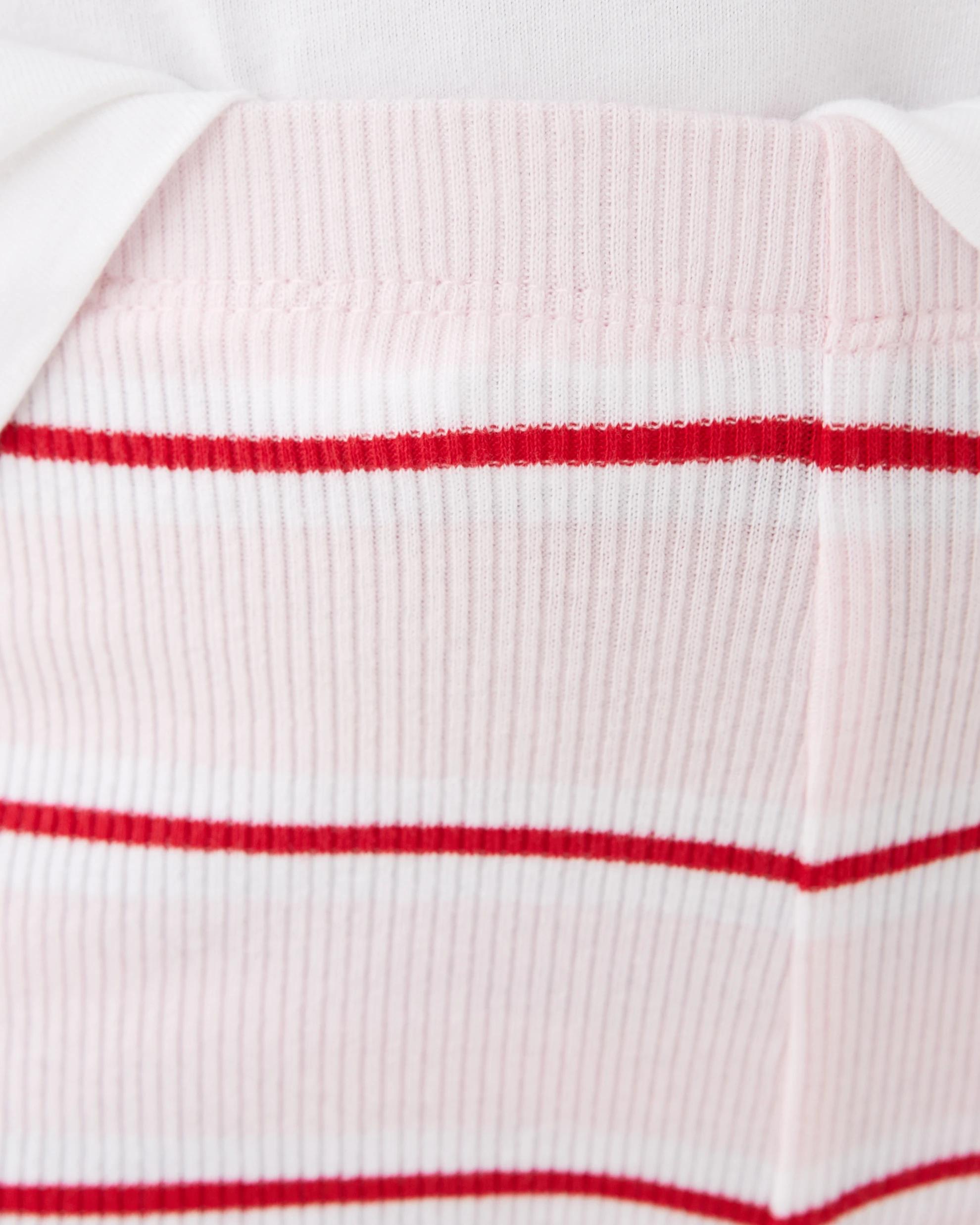 3 Printed Rib Bike Shorts Pnk Stripe, 3 of 9