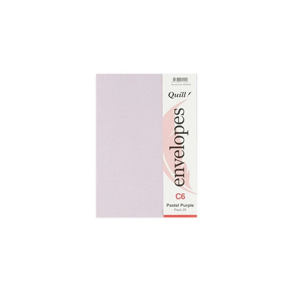 2 Quill C6 Envelopes Pastel Purple 25 Pack, 2 of 2