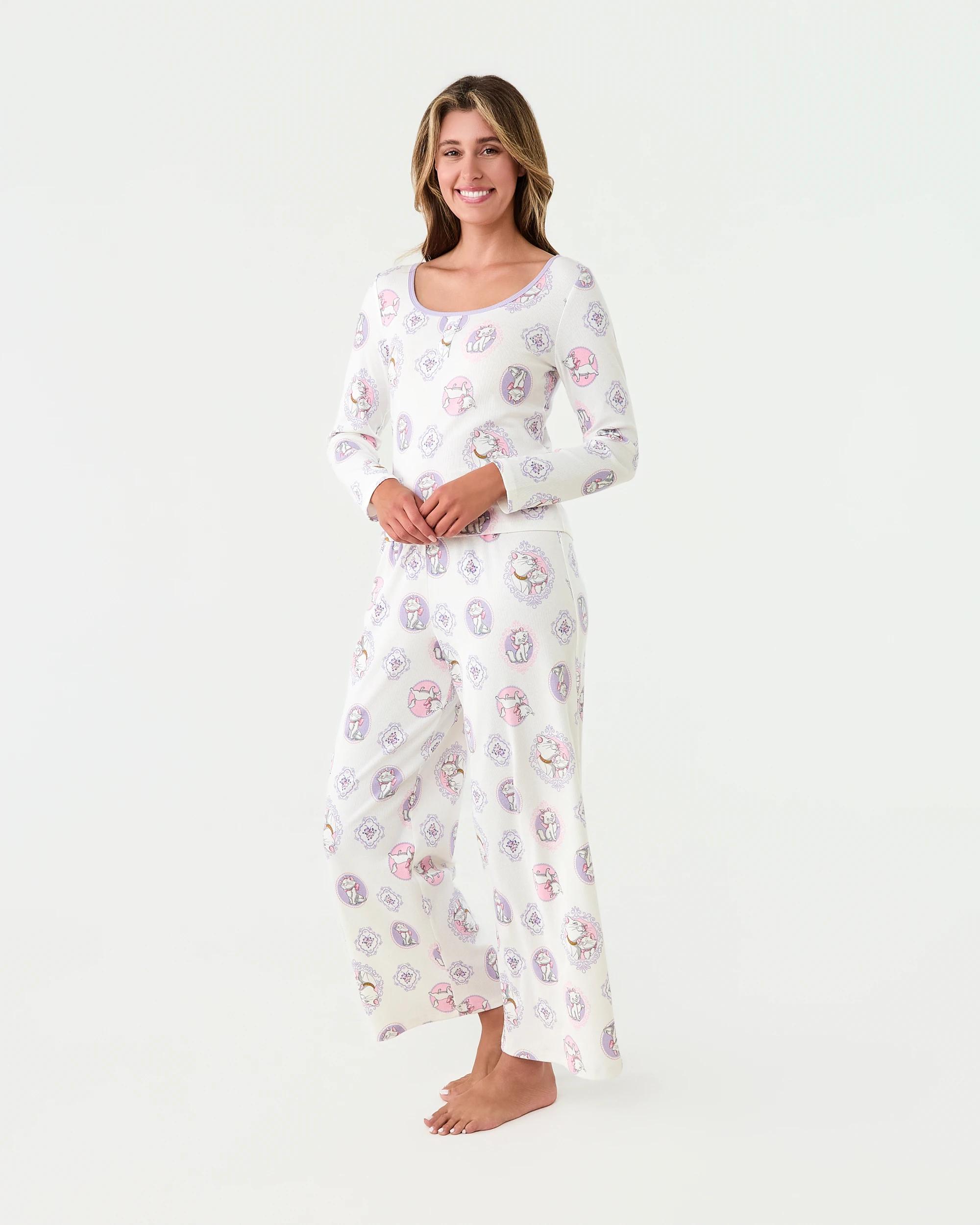 2 Aristocats License Henley Rib Top and Pants Pyjama Set Aristocats, 2 of 7