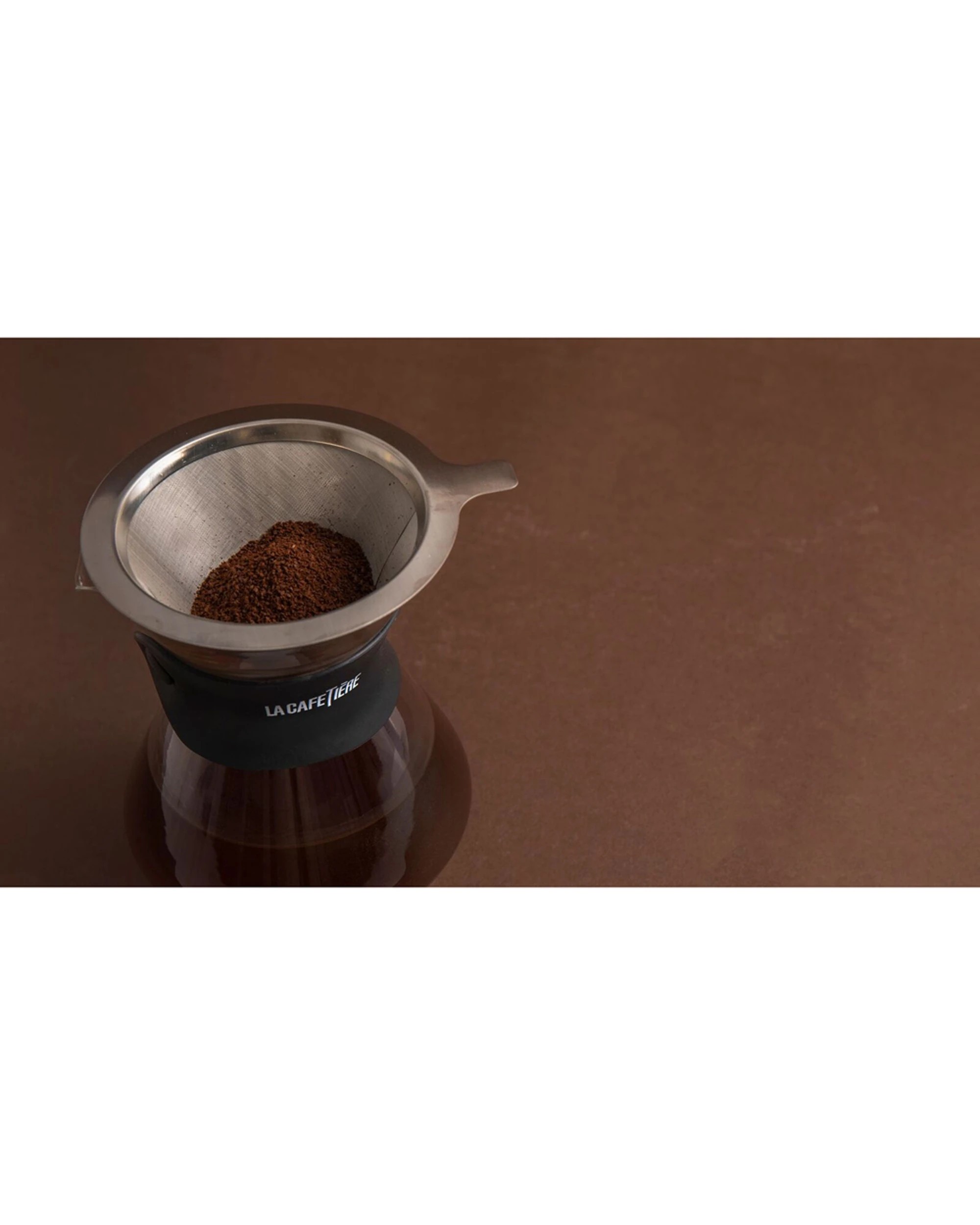 3 La Cafetiere 3 Cup Glass Coffee Dripper With Stainless Steel Filter 400ml - Black, 3 of 8