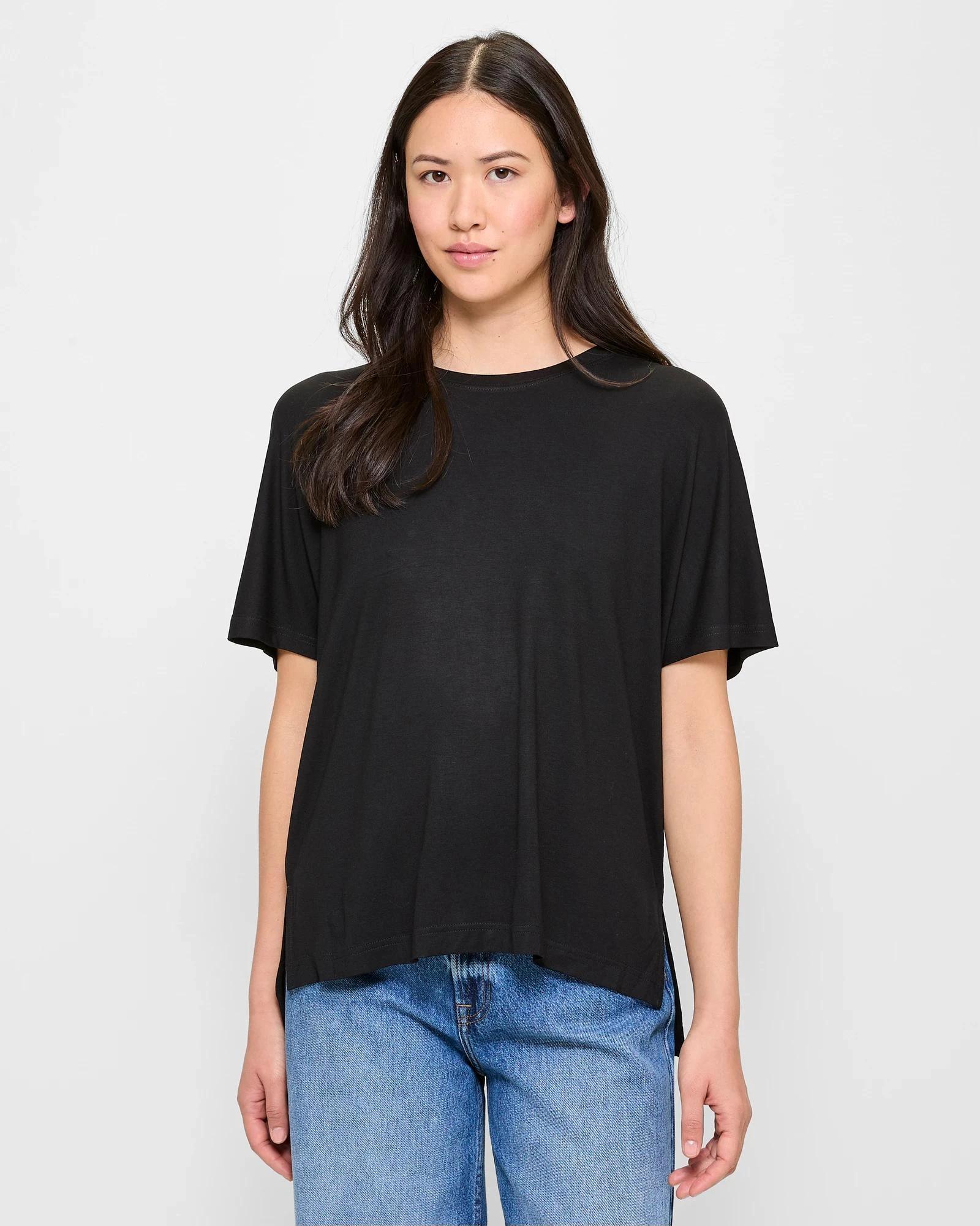 6 Target Slouchy Crew T-Shirt BLACK, 6 of 10