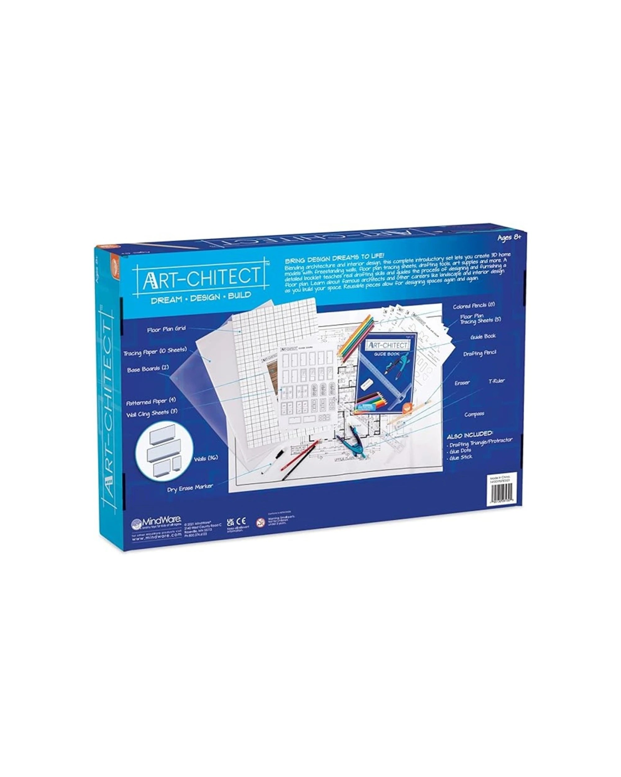 2 Mindware 75pc Art-Chitect Architecture Design Kit For Kids - Multi, 2 of 2