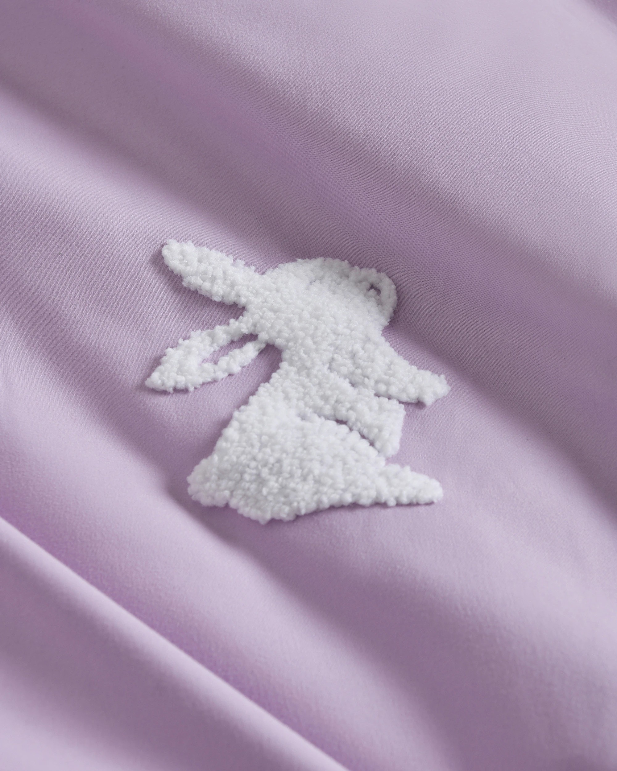 4 Jack & Ava Nibbles the Bunny Embroidered Kids Quilt Cover Set - King Single Bed - Lilac, 4 of 7