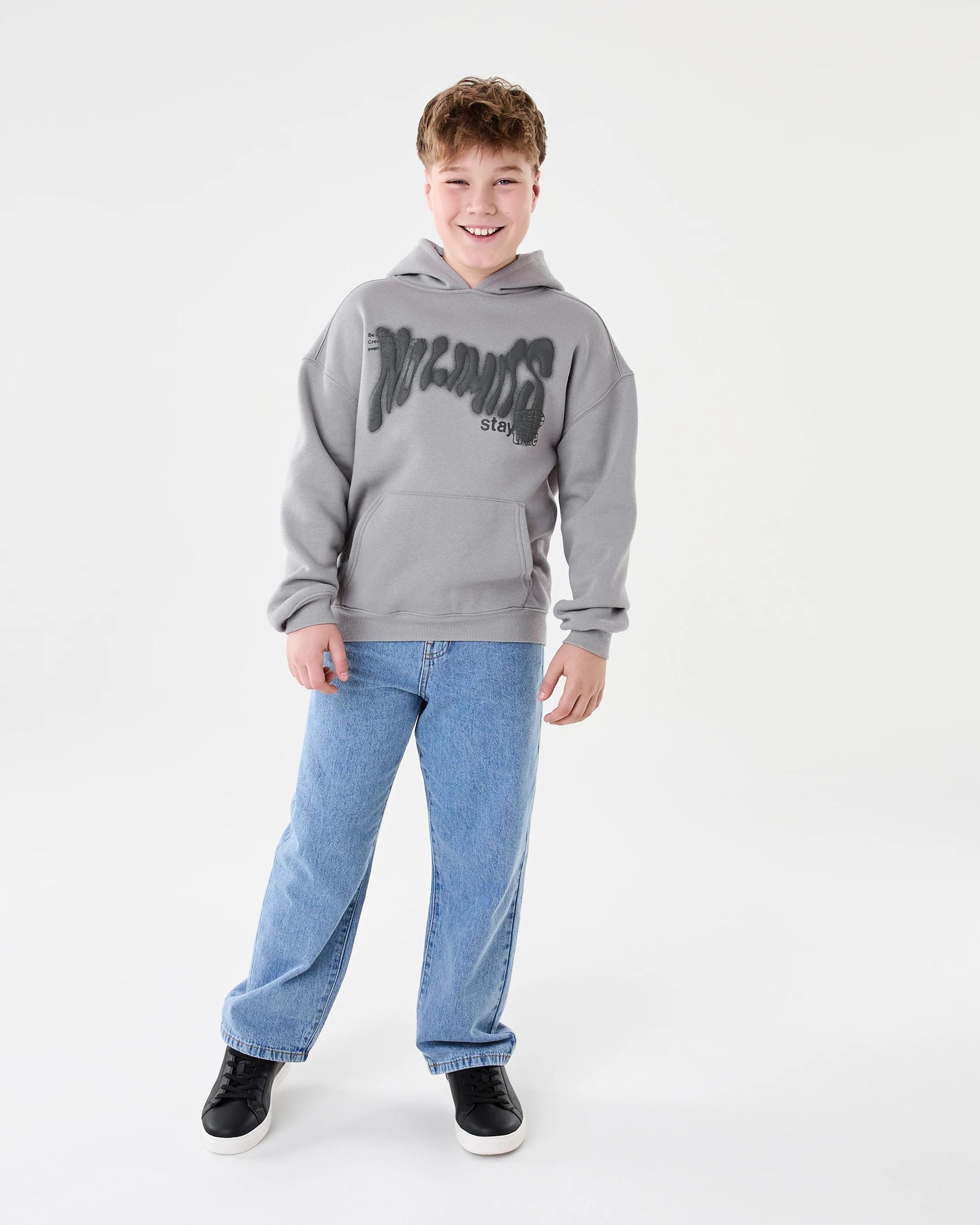 8 Oversized Print Hoodie Gry Slogan, 8 of 9