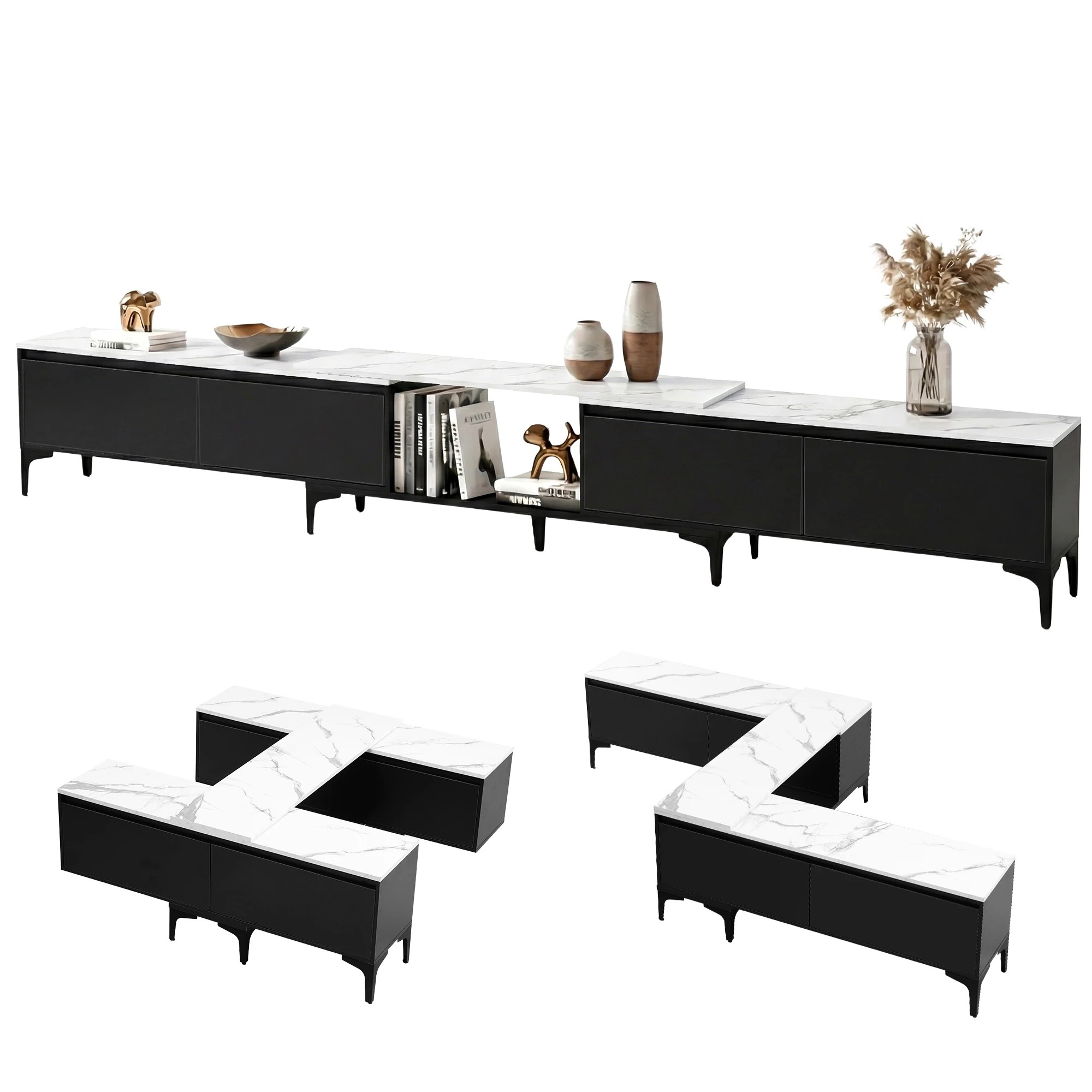 1 Artiss TV Cabinet Entertainment Unit Stand Extendable - Multi, 1 of 3