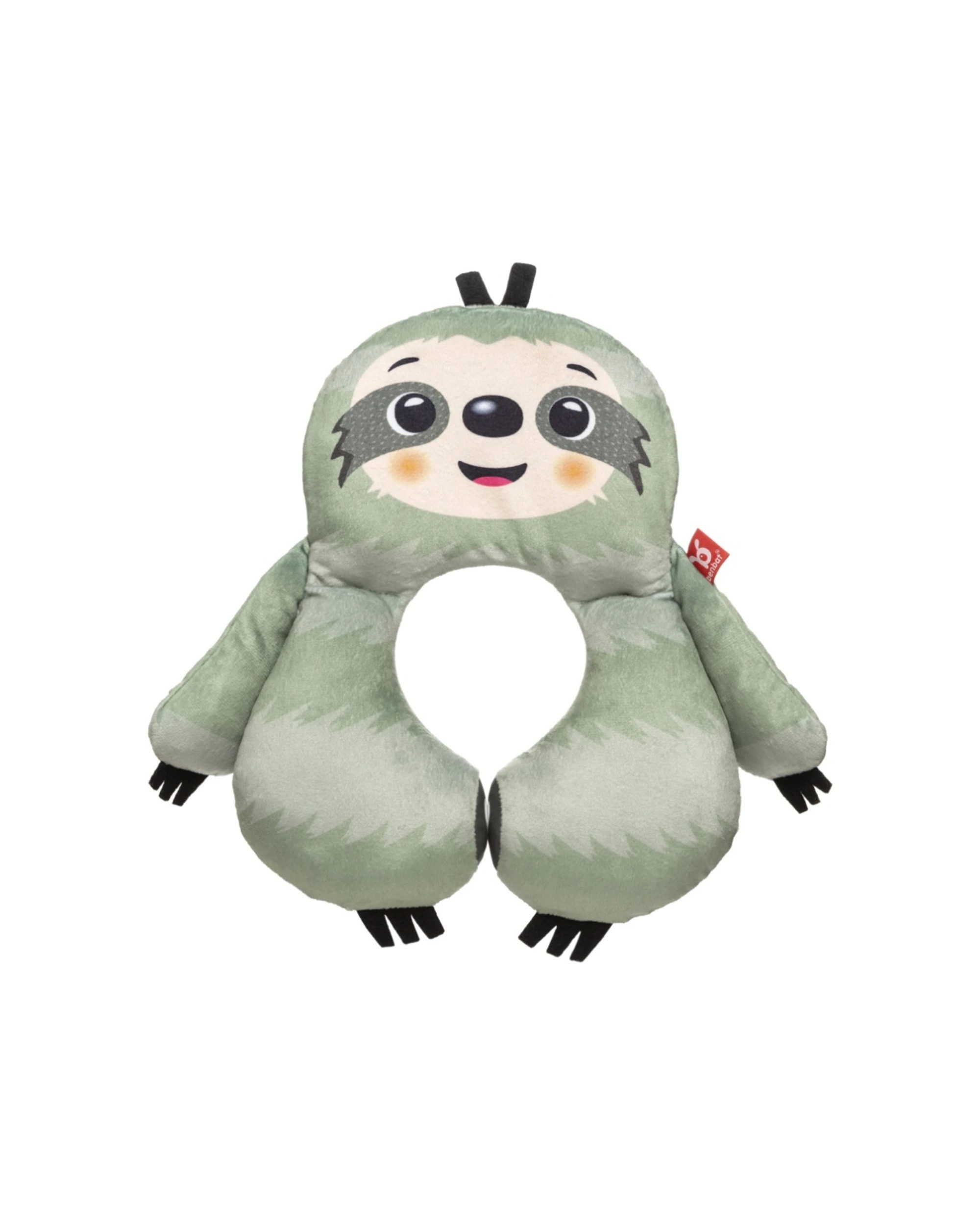 1 BenBat Travel Toy Neck Pillow Toddler Kids Car Accessory Luciano Sloth, 1 of 2