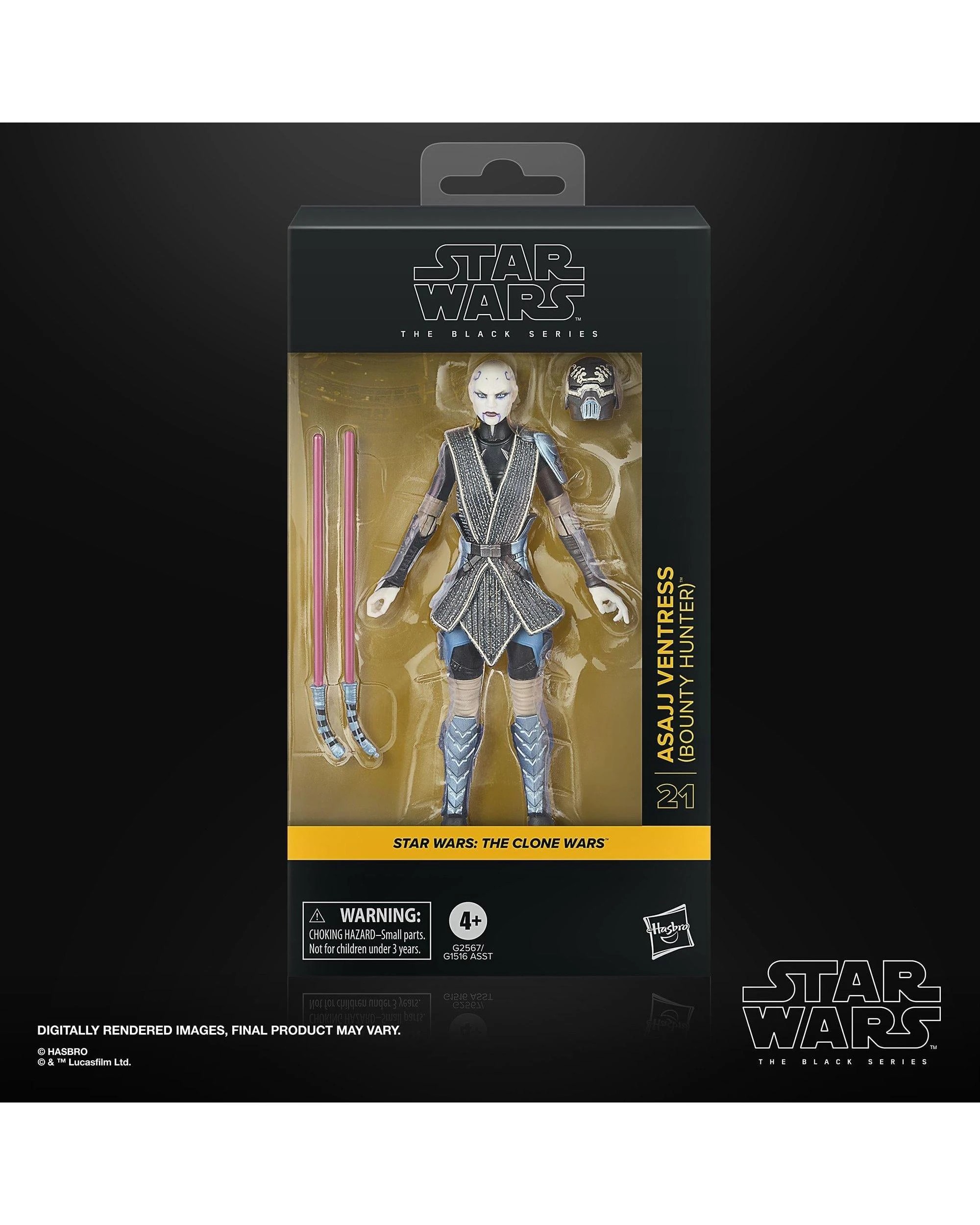 9 Star Wars: The Black Series Asajj Ventress - Bounty Hunter -  Action Figure, 9 of 10
