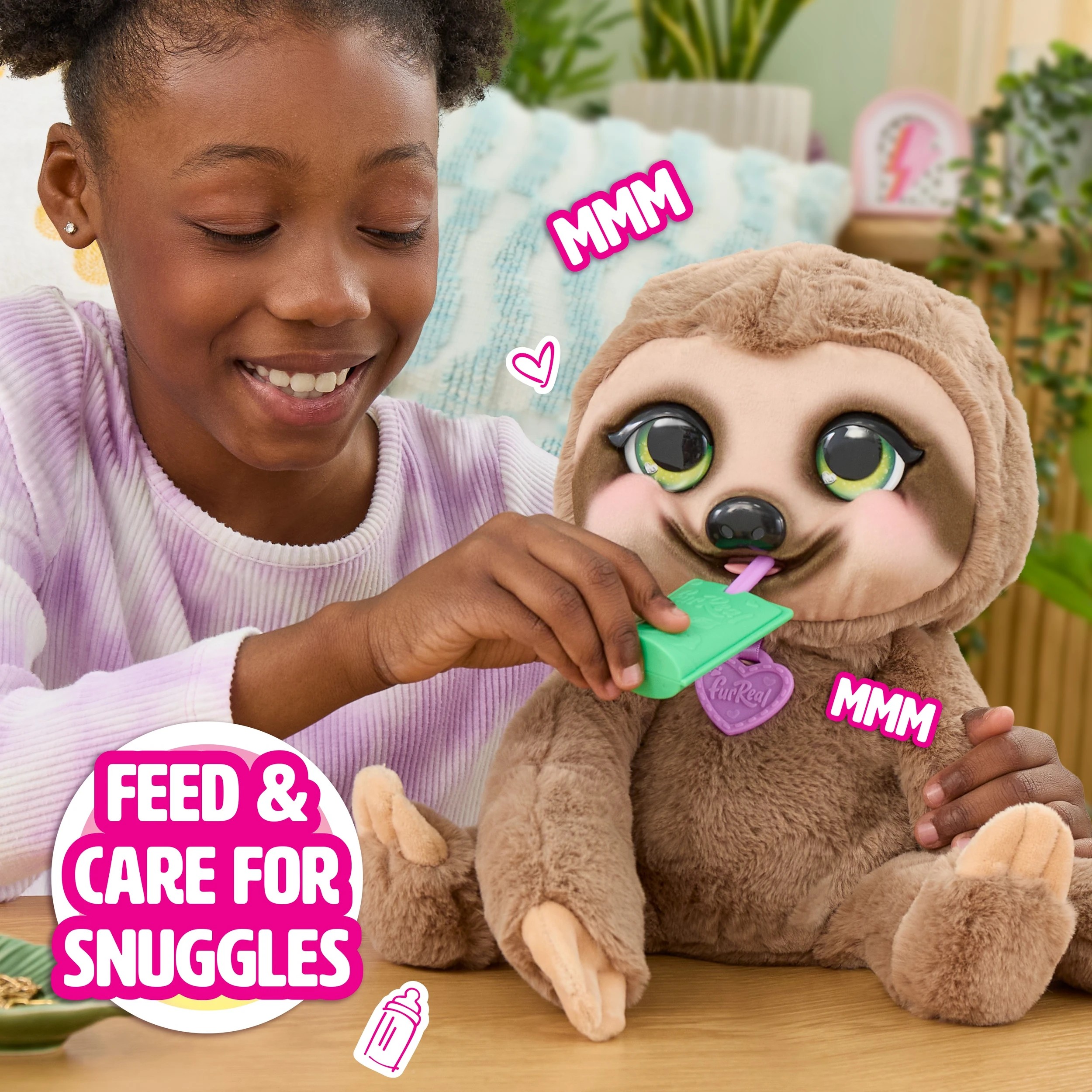 4 furReal Snuggles the Smiling Sloth Plush Toy, 4 of 7