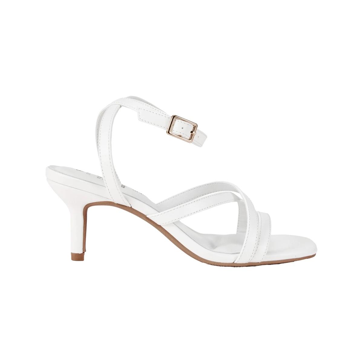 1 Dress Strappy Heels WHITE, 1 of 5