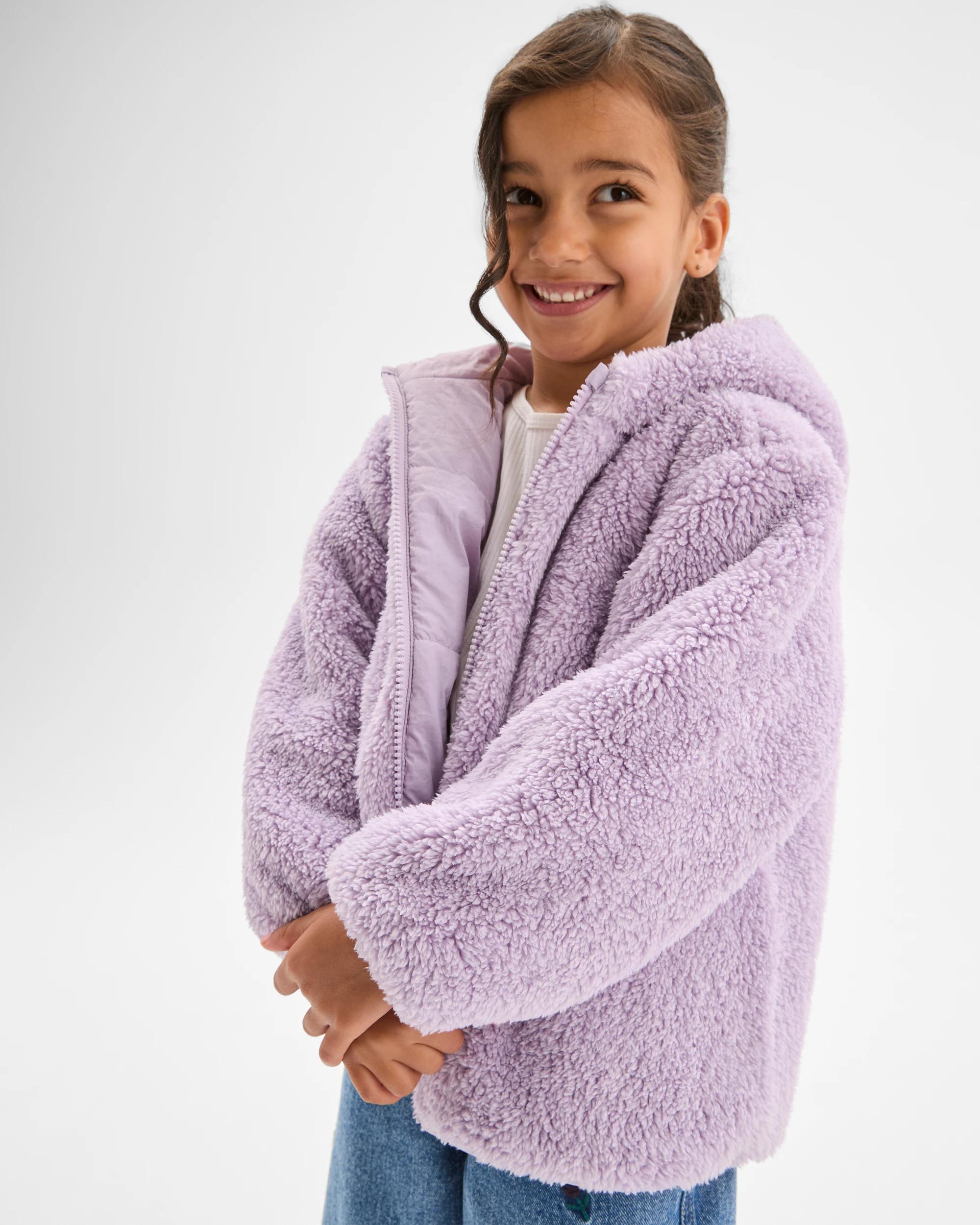 2 Target Kids Reversible Hooded Heart Pocket Puffer Jacket PURPLE, 2 of 7