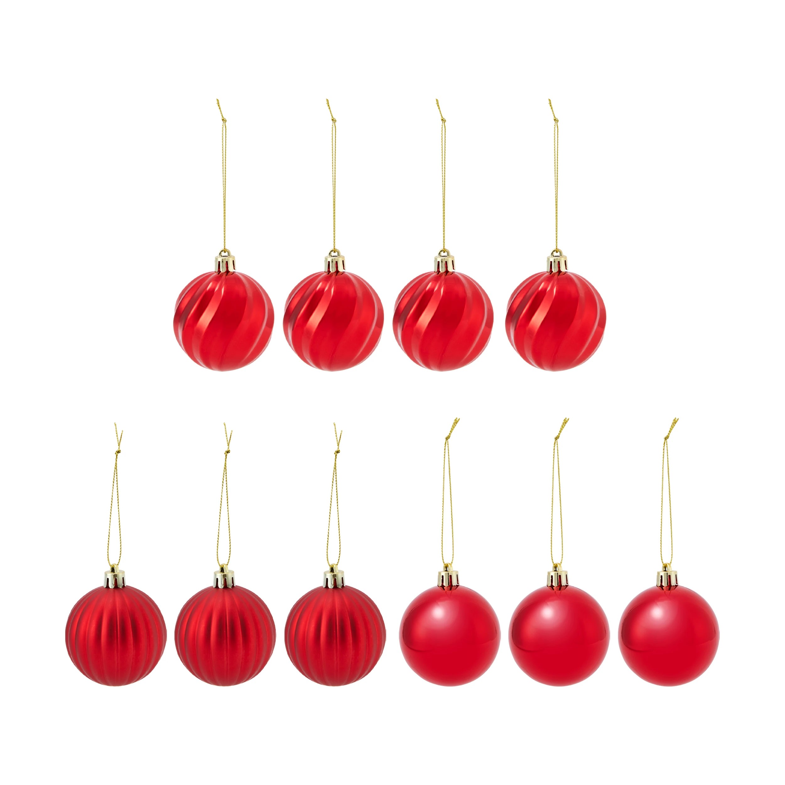 2 10 Pack 6cm Red Baubles, 2 of 7