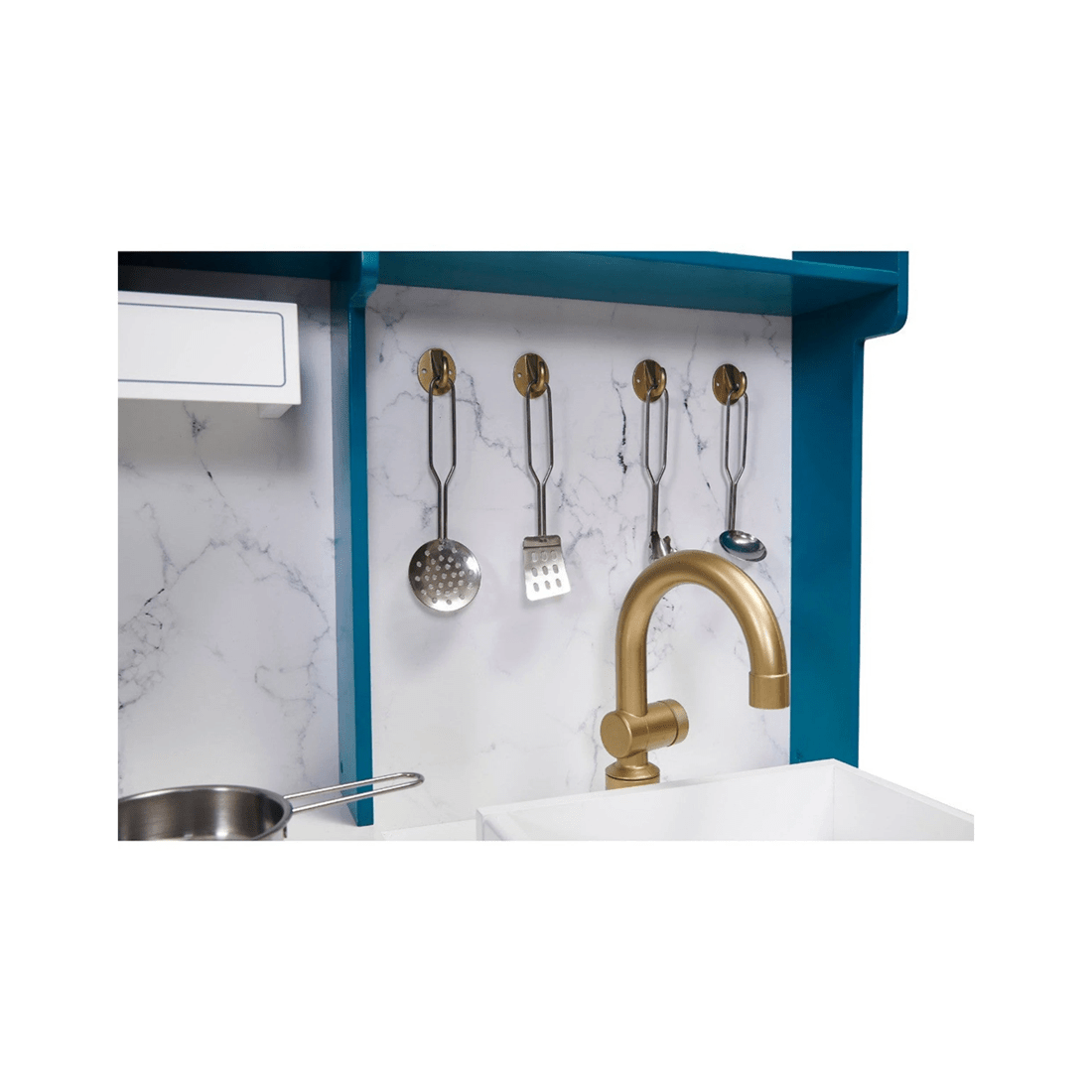 2 Plum Play Au Bakehouse Wooden Play Kitchen With Fridge And Utensils Set
 - Blue, 2 of 9