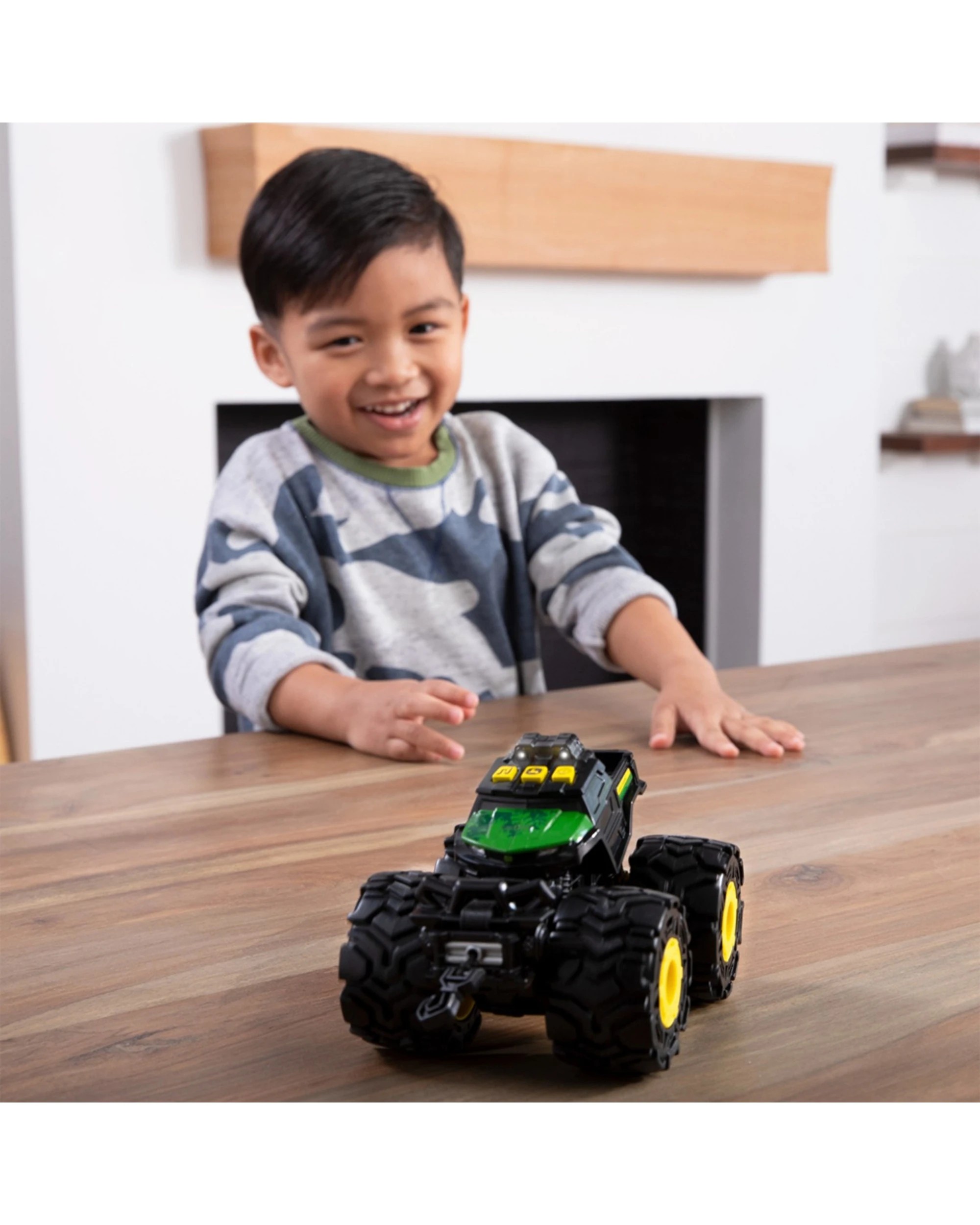 6 John Deere Kids Monster Treads Light Sound Gator Kids Toy Super Bouncy Tyres - Multi, 6 of 8