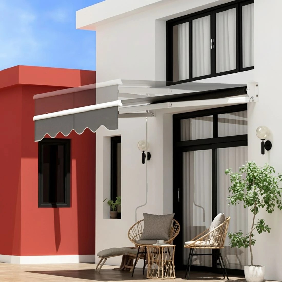 5 Instahut Retractable Folding Arm Awning Manual Sunshade 2Mx1.5M - Grey, 5 of 6