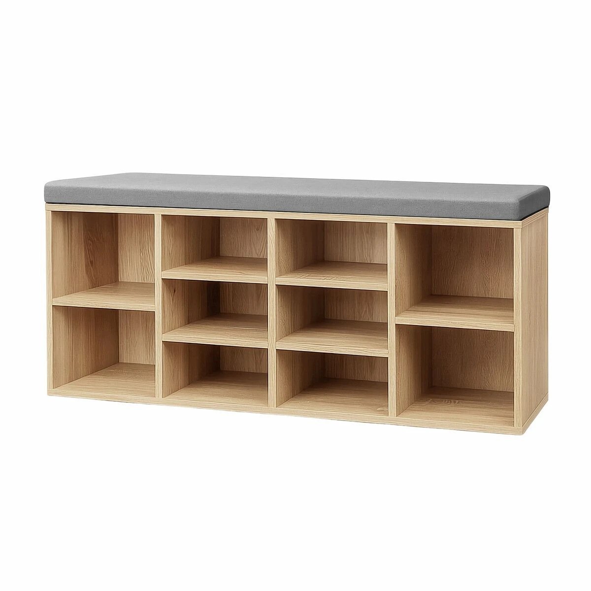 4 Ausway Wooden Shoe Rack Storage Bench, 4 of 5