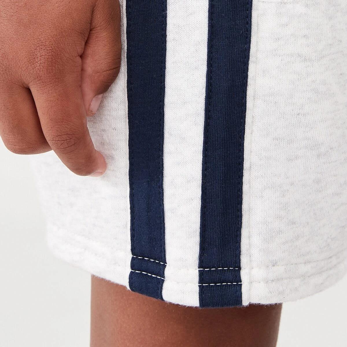 5 Stripe Knit Shorts Wht Marle, 5 of 9