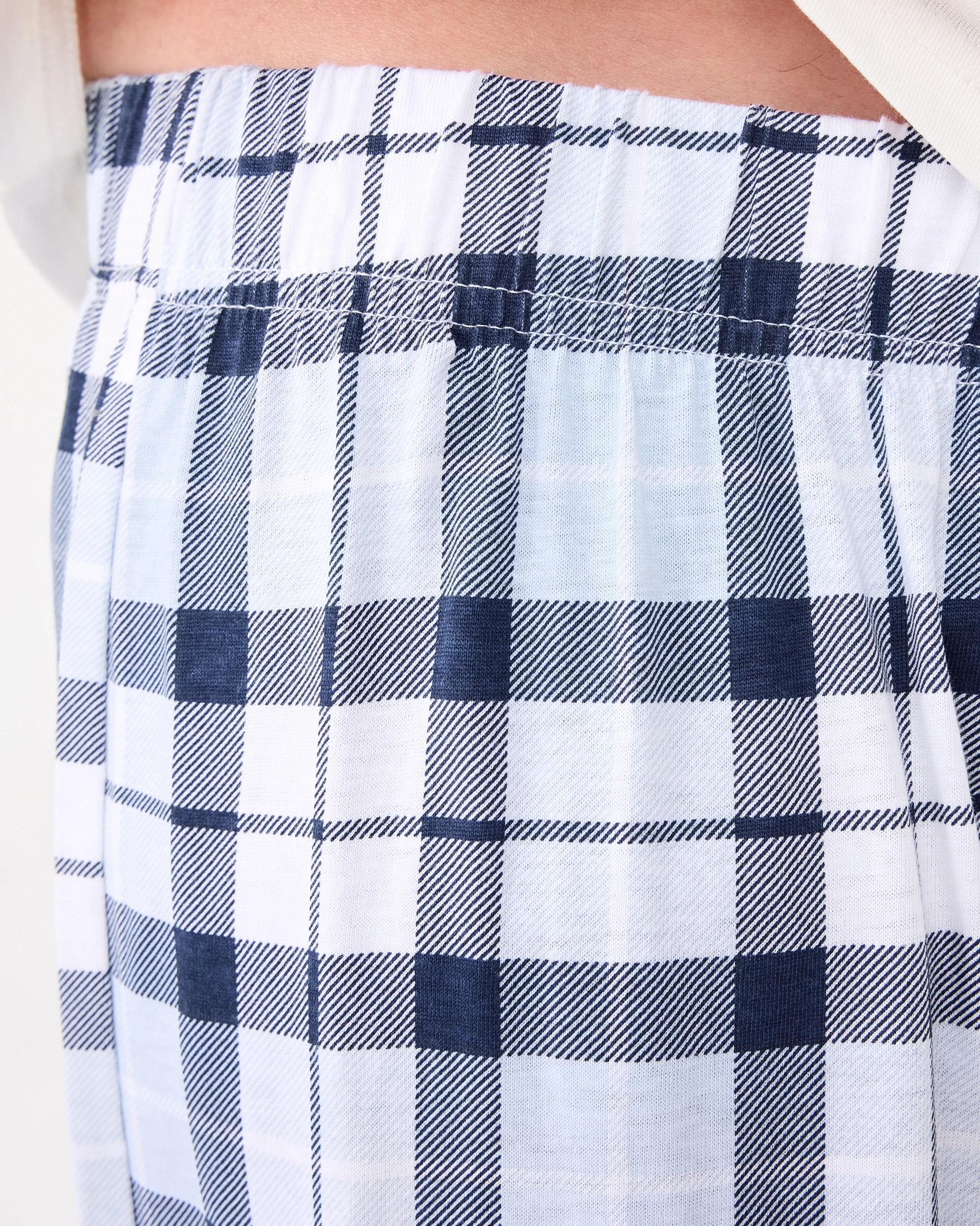 7 Short Sleeve Print Long Pants Pyjama Set Wht Pan, 7 of 8