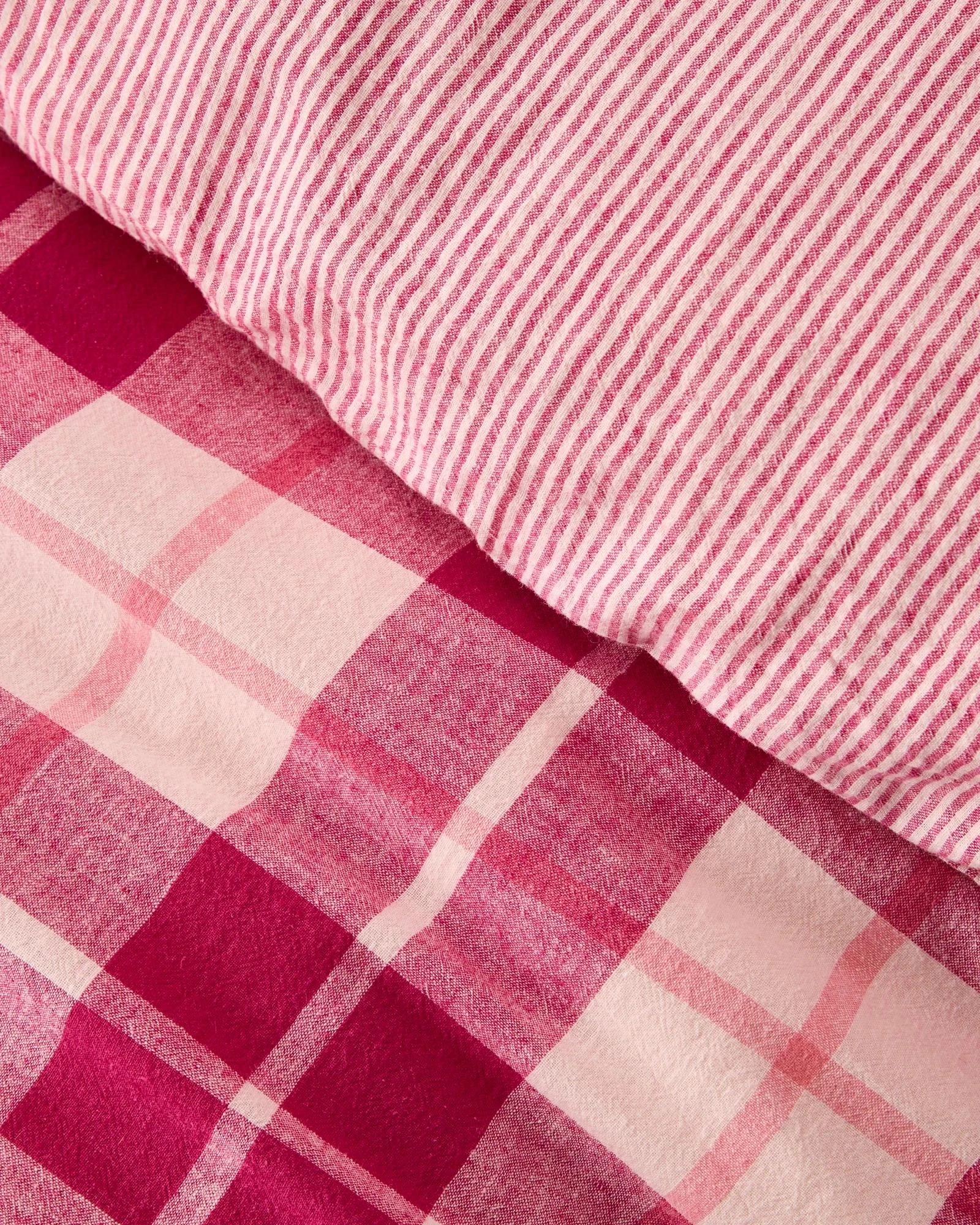 5 Target Ashlee Check Linen/Cotton Quilt Cover Set - Queen Bed - Pink, 5 of 8