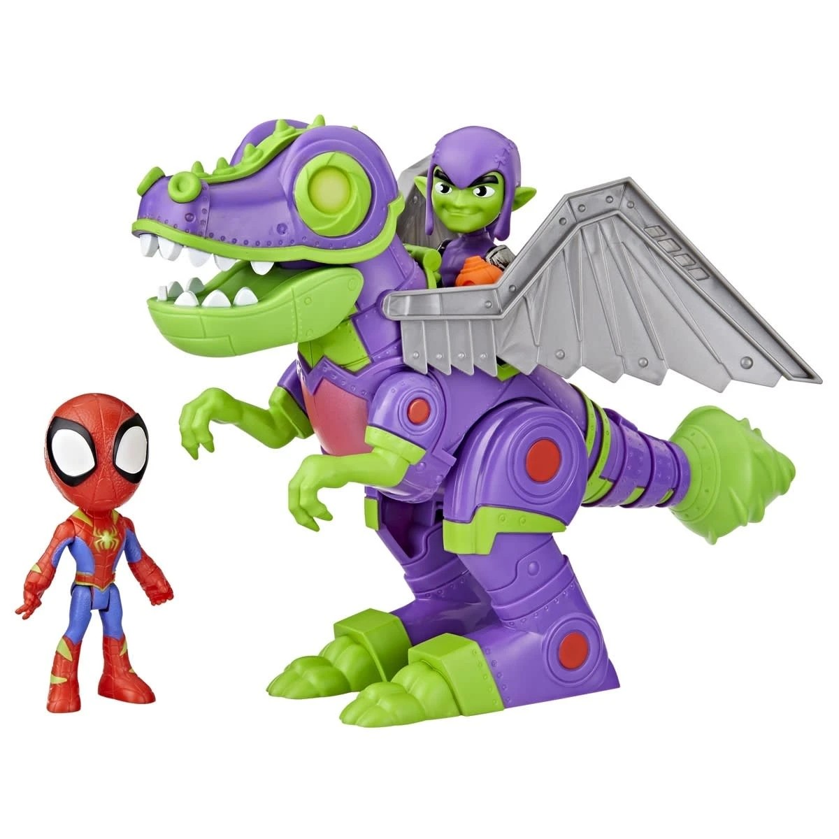 2 Disney Junior Marvel Spidey and His Amazing Friends Dino Webs Goblinsaurus Mech Pack, 2 of 5