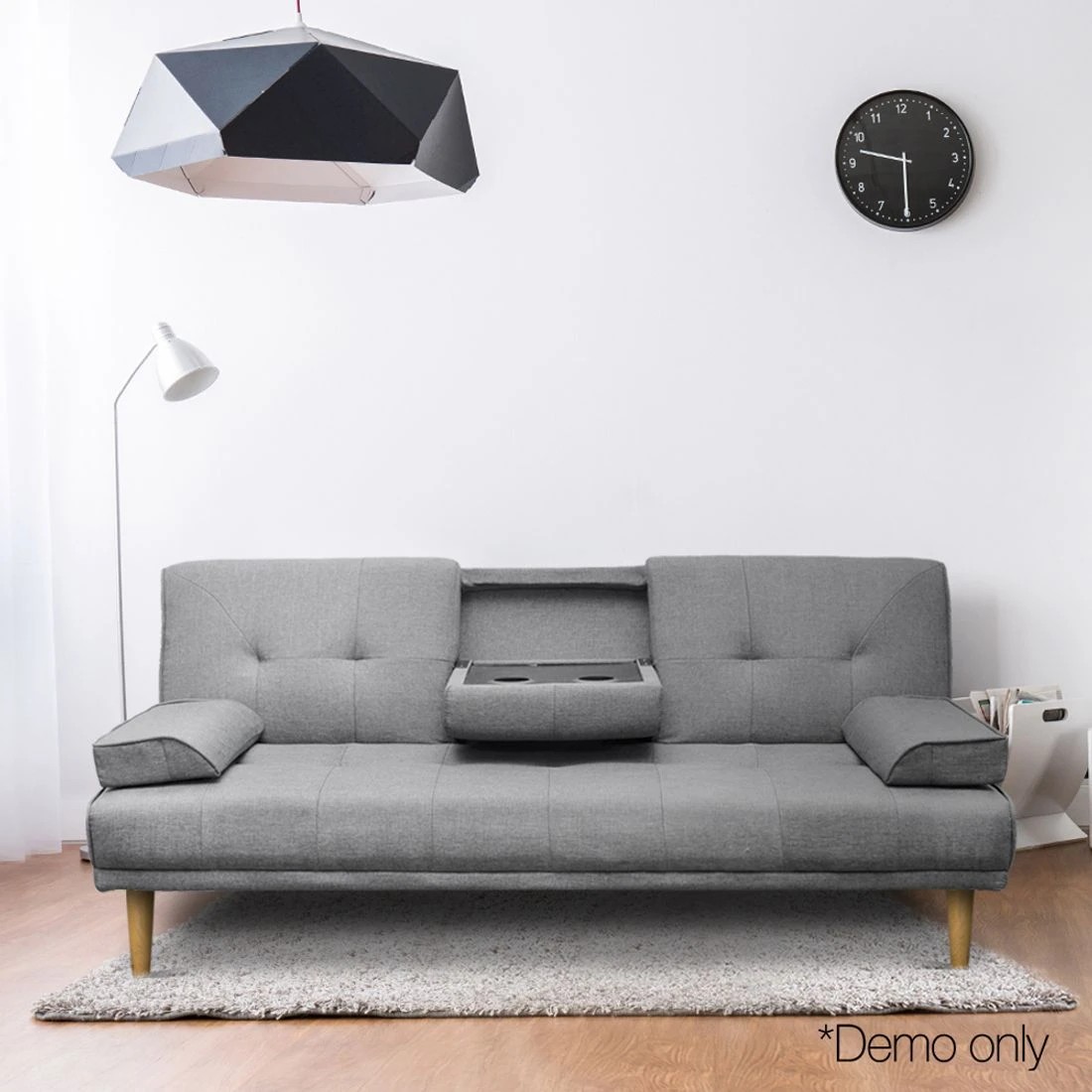 8 Artiss Sofa Bed 188cm Grey Faux Linen
 - Grey, 8 of 8
