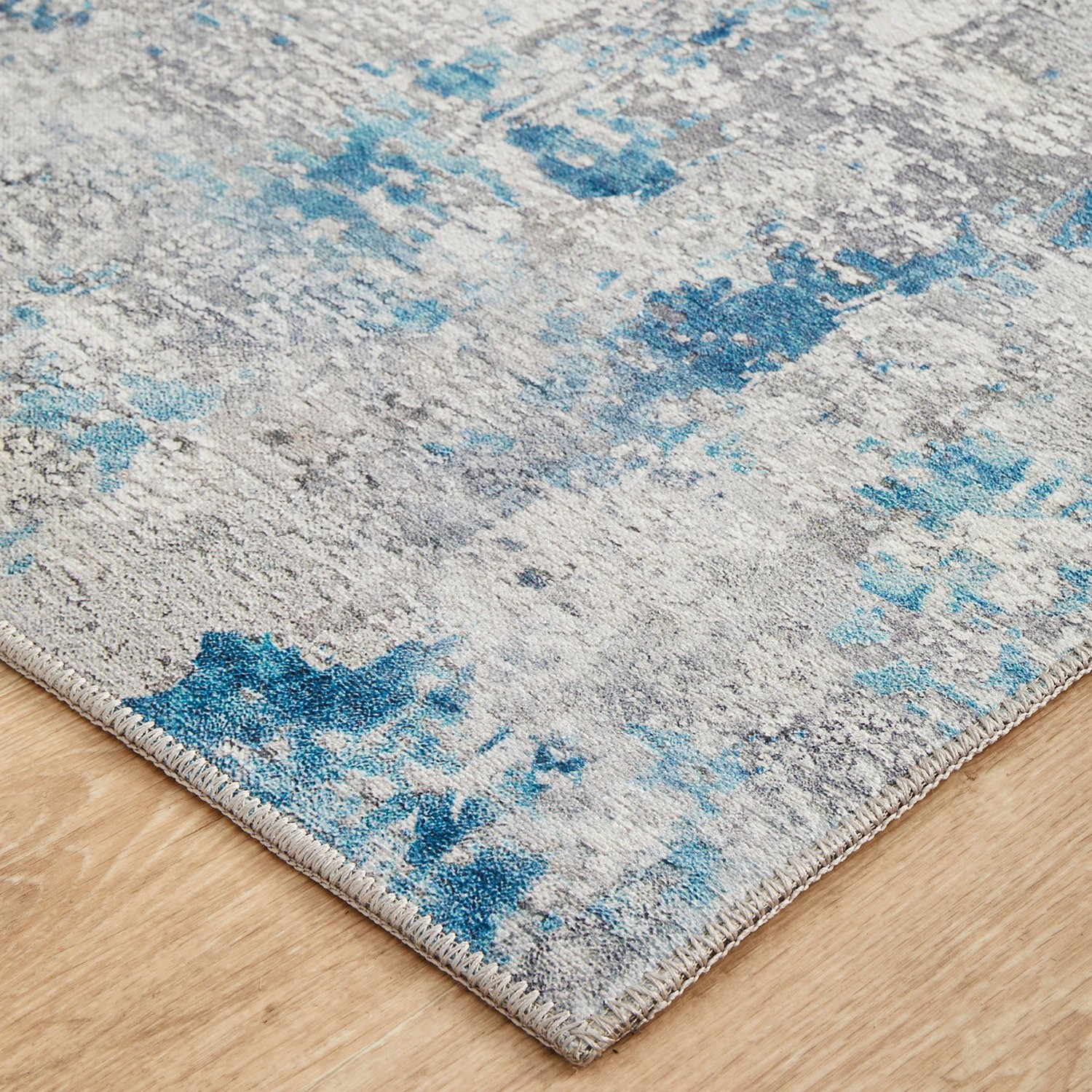 3 Common Ground Rugs Bazaar 132 300x80cm - Medium Runner Rug - Blue, 3 of 8