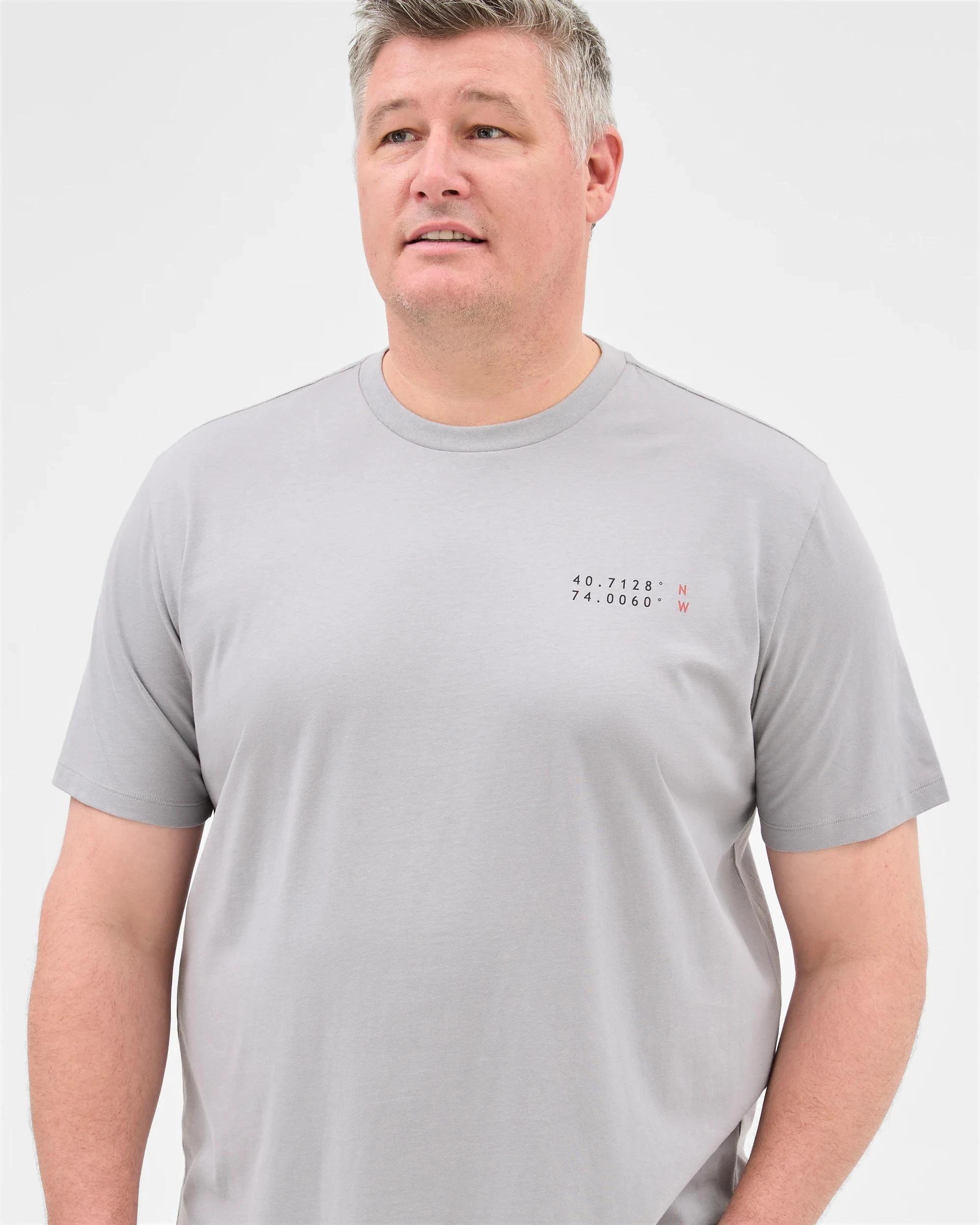 2 Target Man Plus Plus Size Australian Cotton Print T-Shirt GREY, 2 of 6