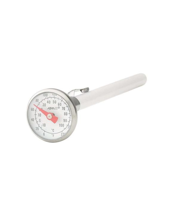 Avanti Instant Read Meat Thermometer Cooking Gauge Vacuum Insulated Leakproof - Silver