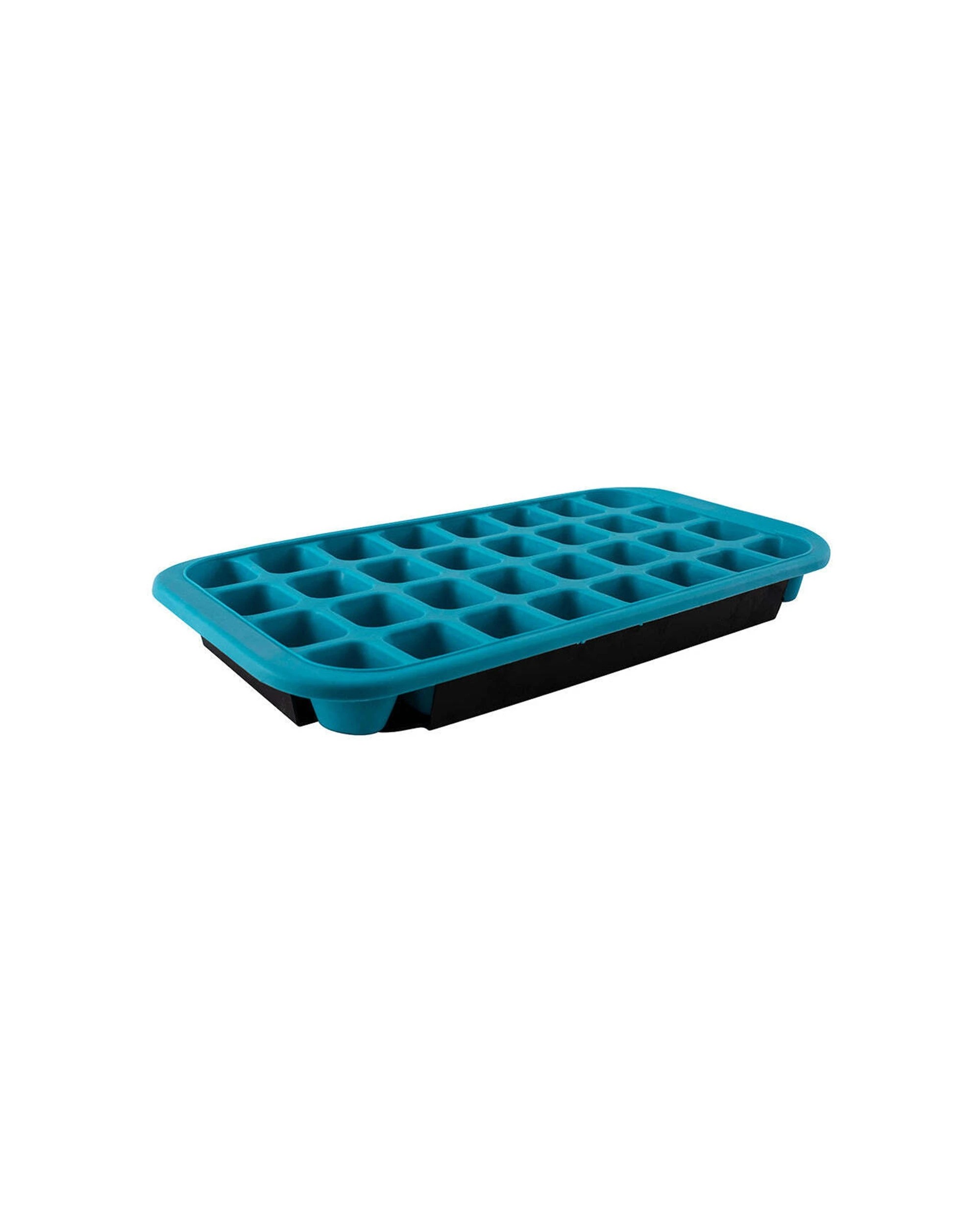 1 Avanti Silicone 32-Cup Flexible Ice Cube Tray With Base Tray Easy Release - Blue, 1 of 1