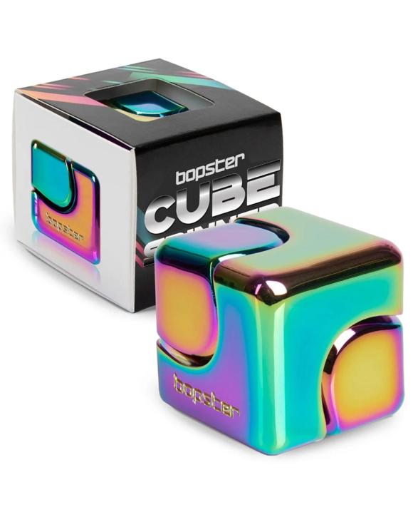 Bopster Fidget Cube Spinner - Multicolour Metallic - Multi
