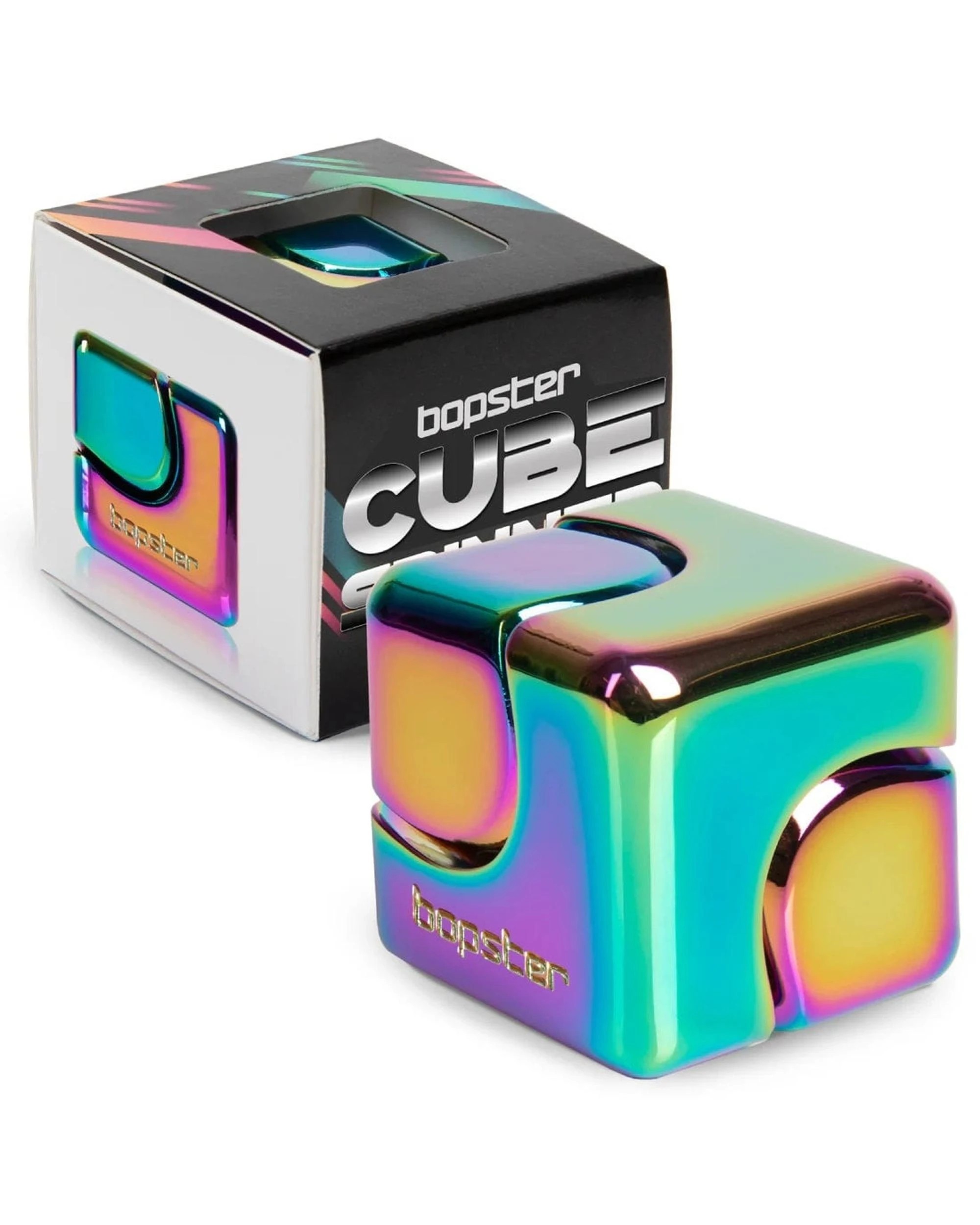 1 Bopster Fidget Cube Spinner - Multicolour Metallic - Multi, 1 of 6