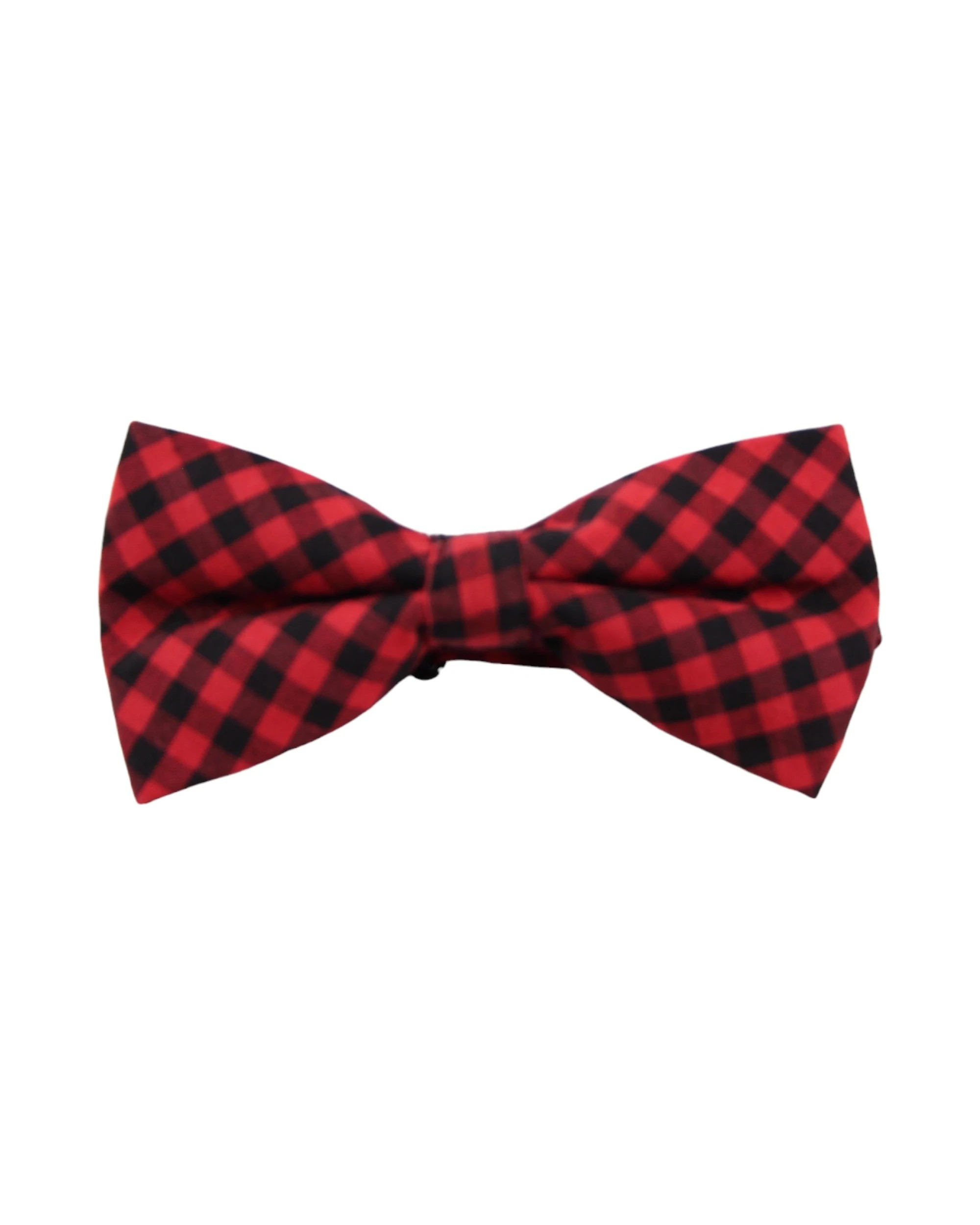 1 Zasel Mens Red & Black Checkered Patterned Bow Tie - Multi, 1 of 6
