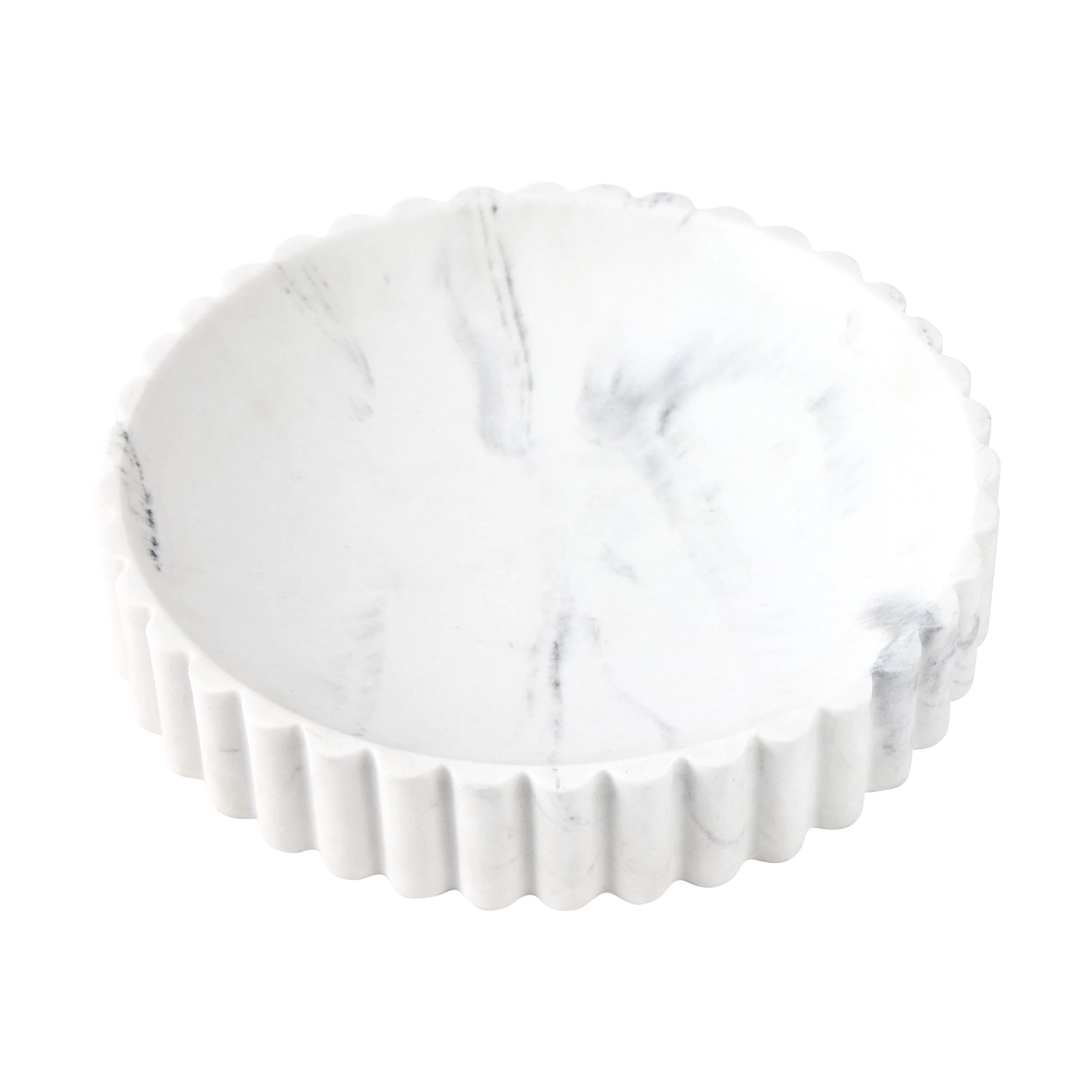 3 Low Marble Look Decor Bowl, 3 of 6