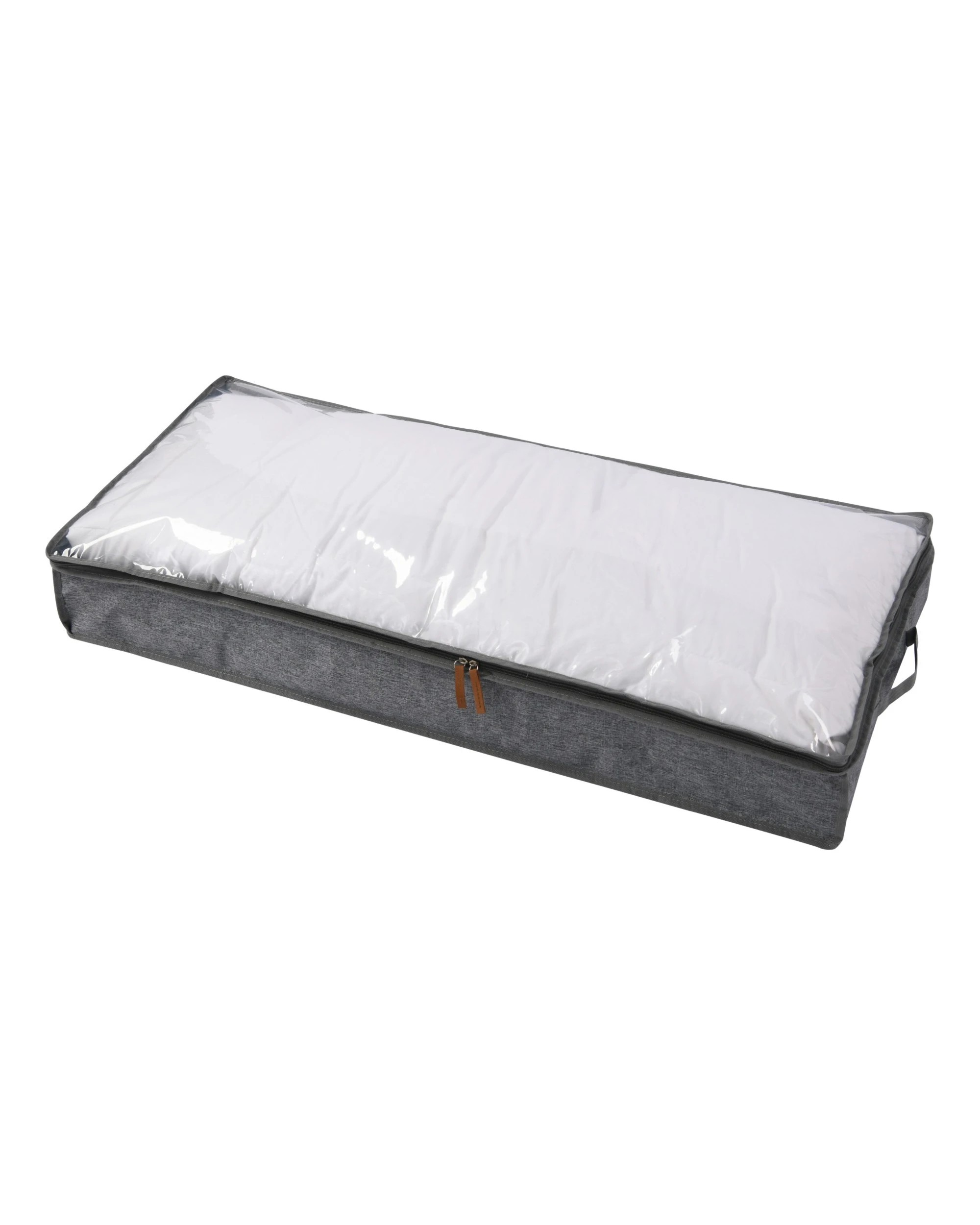 1 Takara Kicho Fabric Collapsible Underbed Storage Case Set of 3 - Grey, 1 of 6