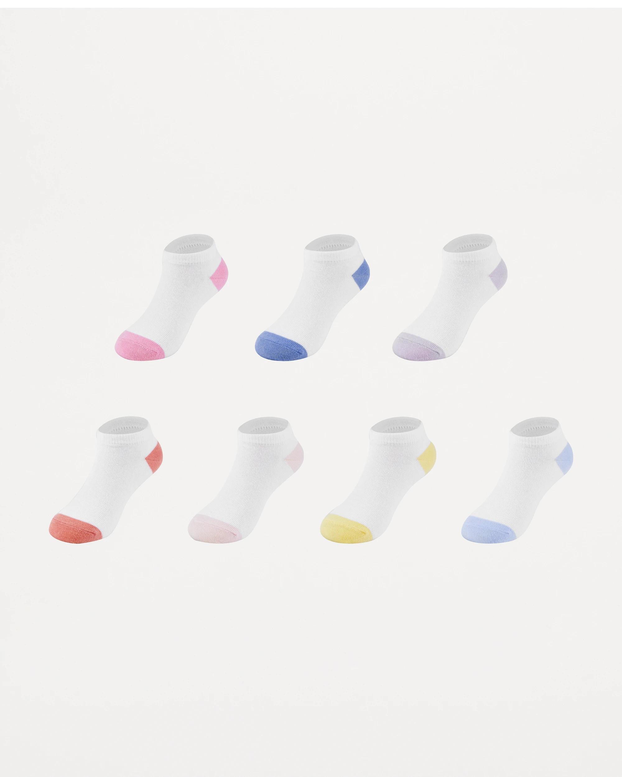 1 7 Pack Low Cut Socks Rainbow, 1 of 3