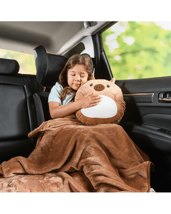2-in-1 Capybara Travel Blanket and Pillow