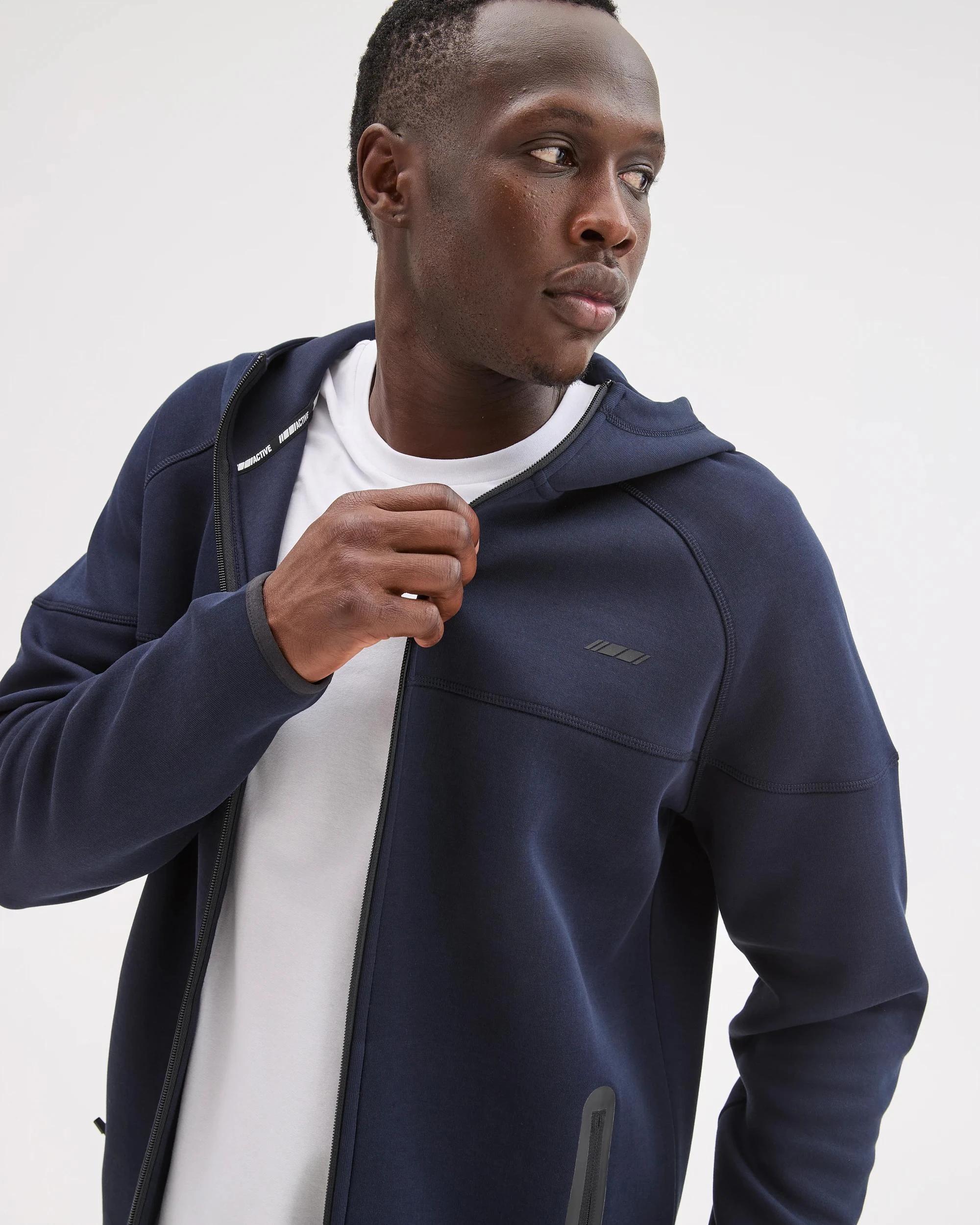6 Target Active Australian Cotton Blend Tech Pullover Hoodie NAVY, 6 of 7