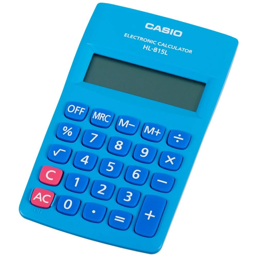 2 Casio HL-815L Pocket Calculator Blue, 2 of 4